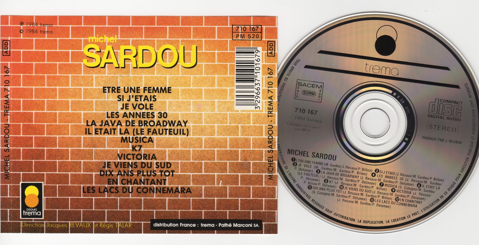 MICHEL SARDOU SES PLUS GRANDES CHANSONS Vol. 1 + 2 + ANNEES BALRCLAY CD LOT OF 3