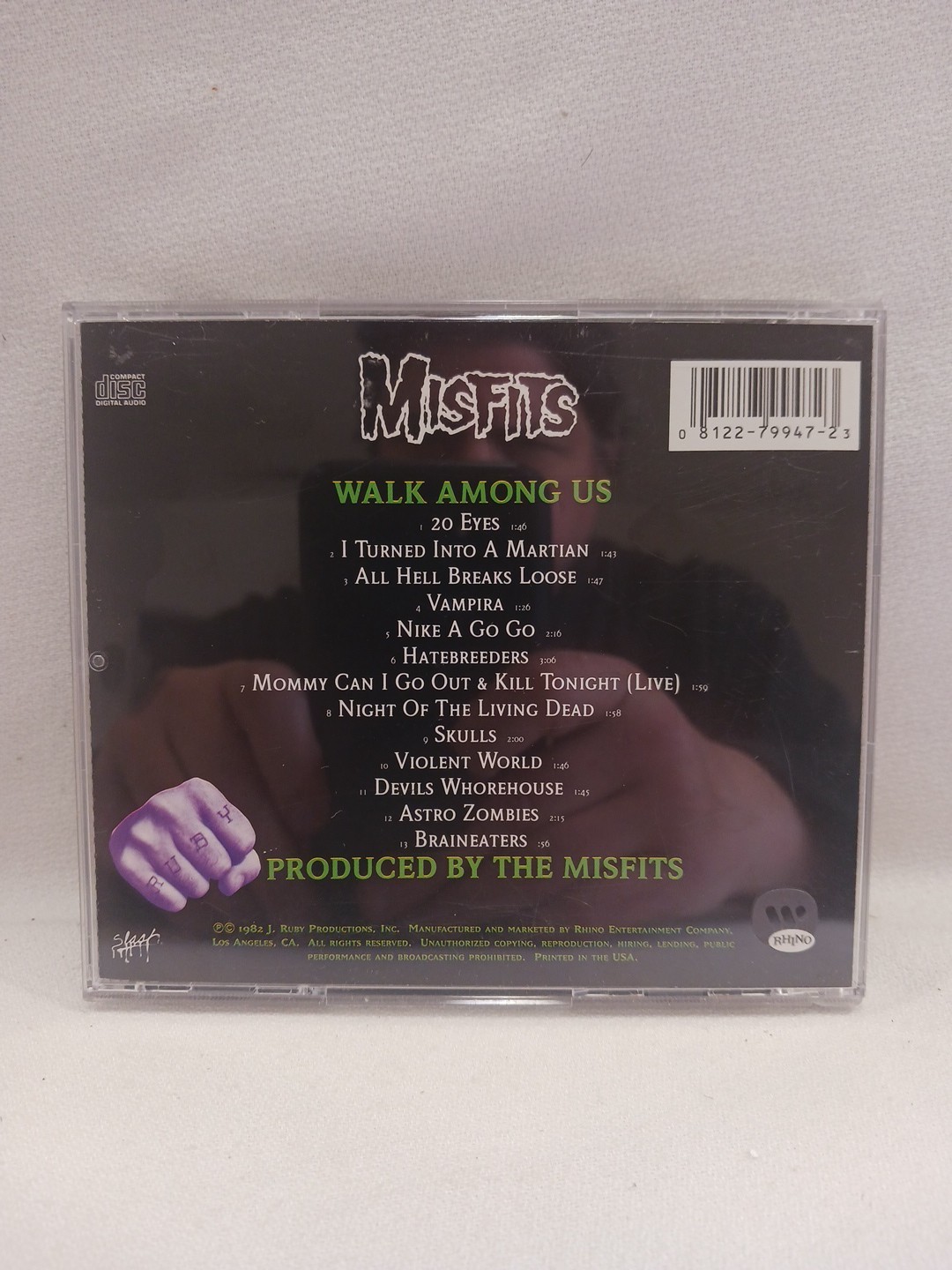 The Misfits Walk Among Us CD 1982 ORIGINAL Ruby Records Danzig Punk Metal VG++