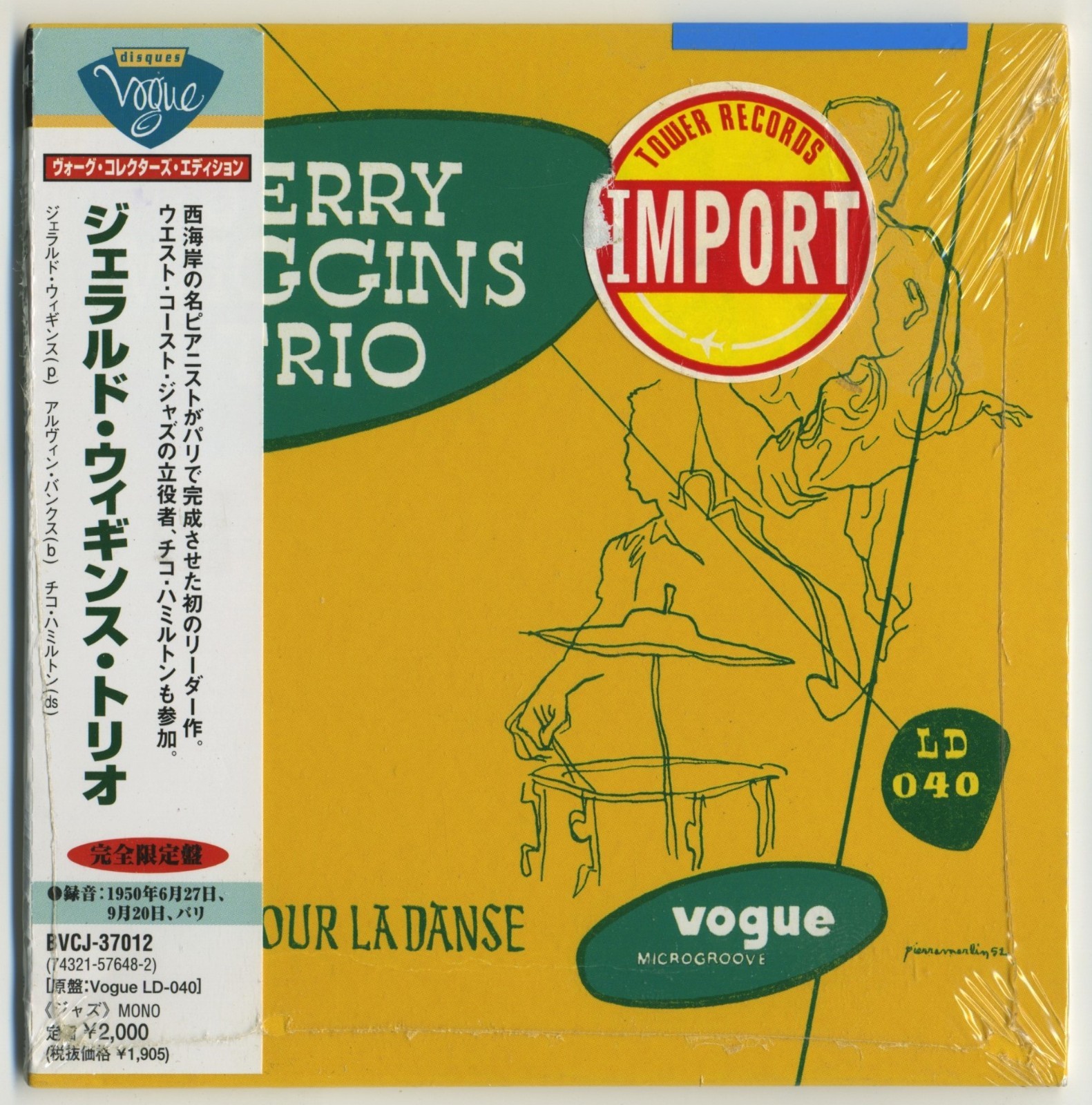 JERRY WIGGINS TRIO VOGUE JAPAN Mini LP Replica Paper Sleeve W/OBI