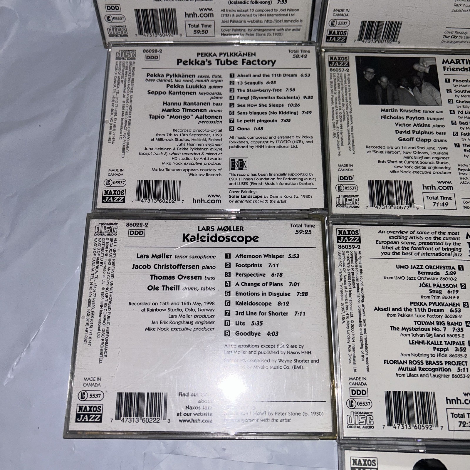Naxos Jazz CD Lot of 10 - European Collection Palsson Nock Krusche Ross Carrier