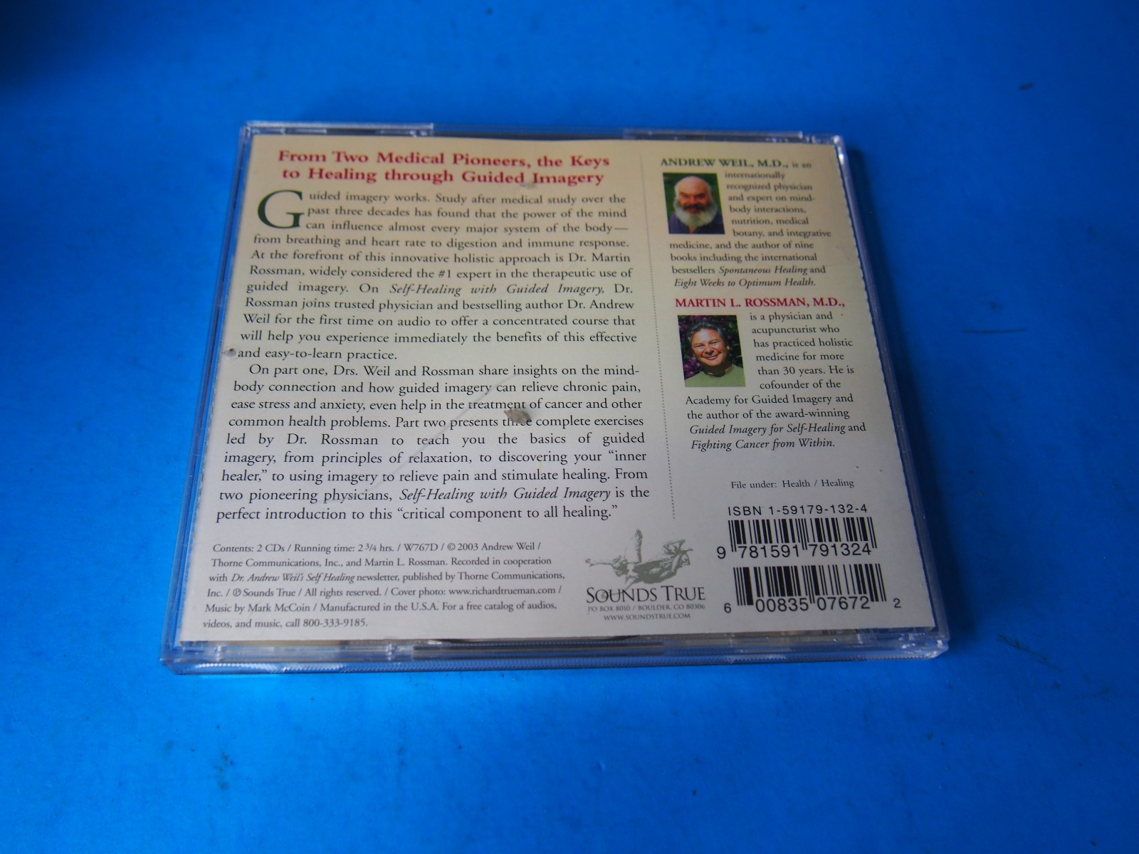 Andrew Weil, Martin Rossman – Self-Healing with Guided Imagery CD 2003 Health