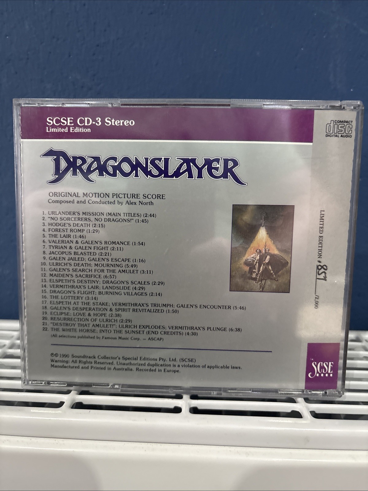 Dragonslayer Limited Edition CD Soundtrack 1990 Alex North Disney FREE POSTAGE