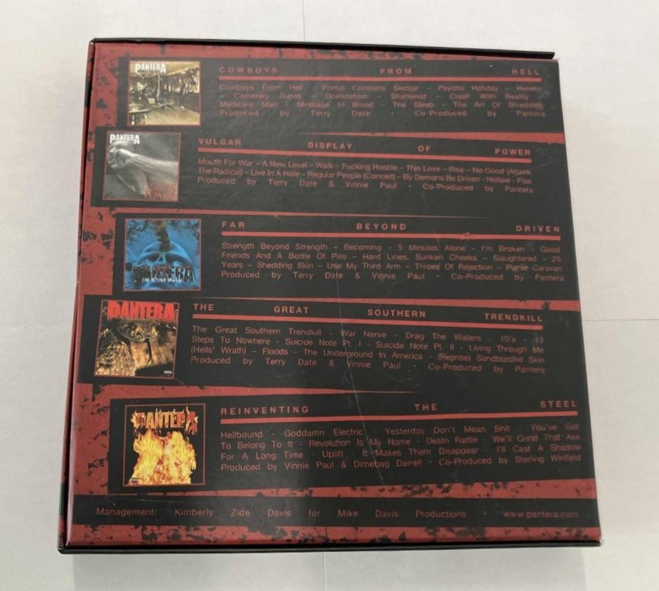 Pantera The Complete Studio Albums 1990-2000 5CD Box Set 2015 Rhino Records