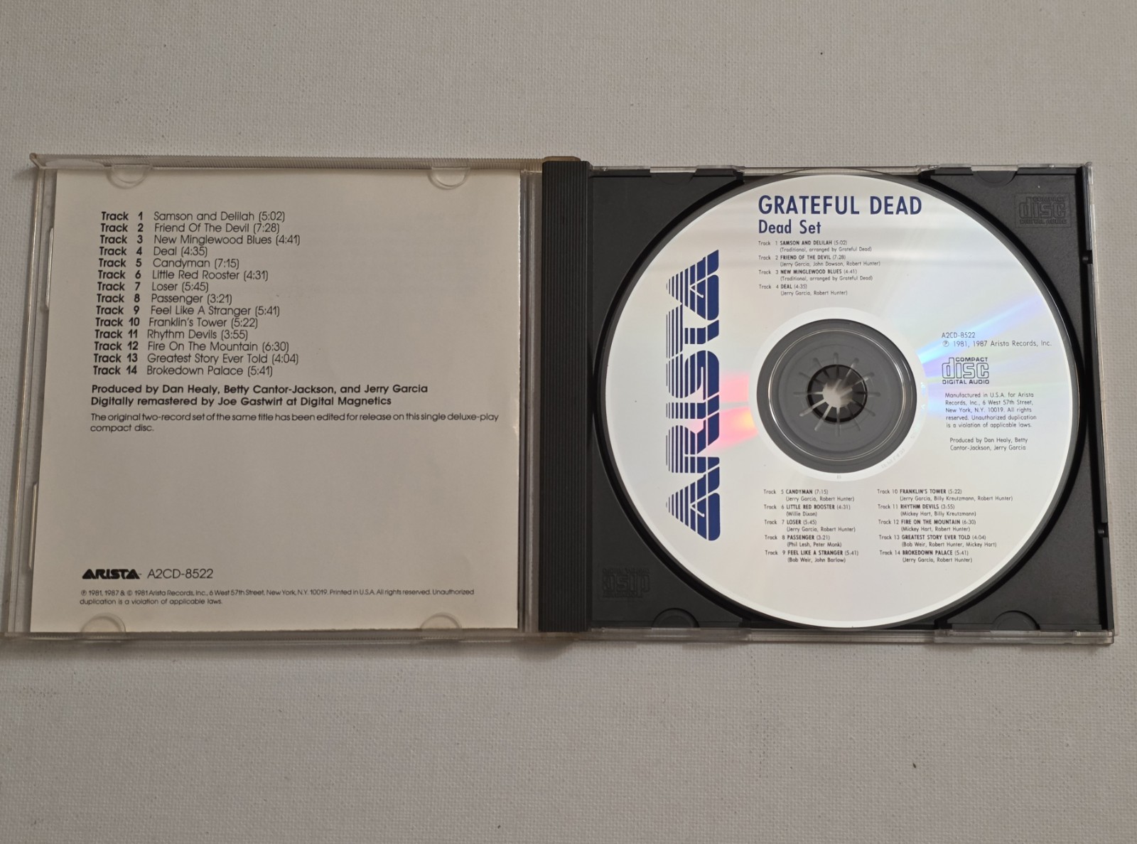 Grateful Dead:/Dead Set (1981, 1987 Arista Records) CD