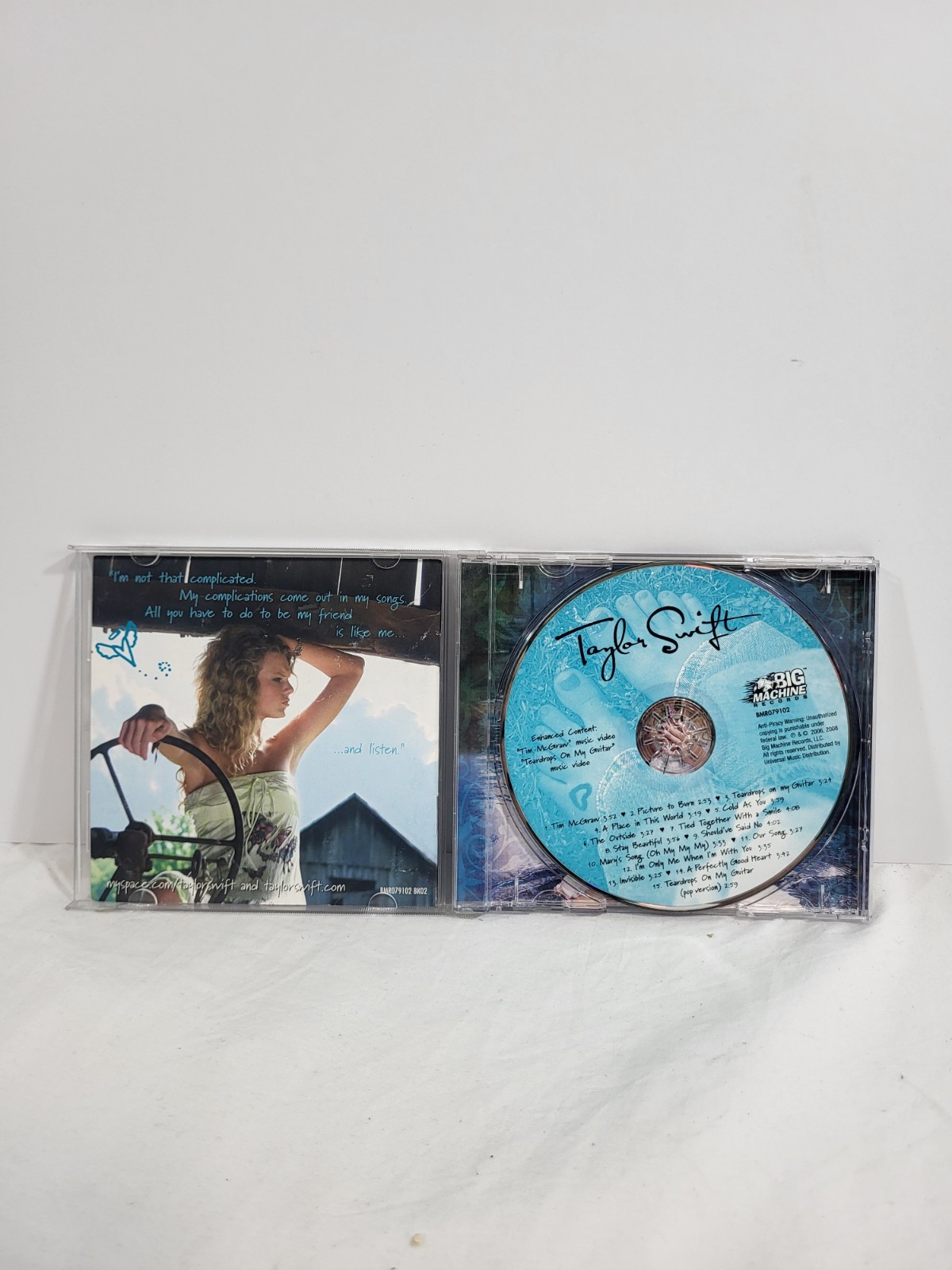 Taylor Swift by Taylor Swift 2008 CD Debut Album 15 Tracks Big Machine BMR079102
