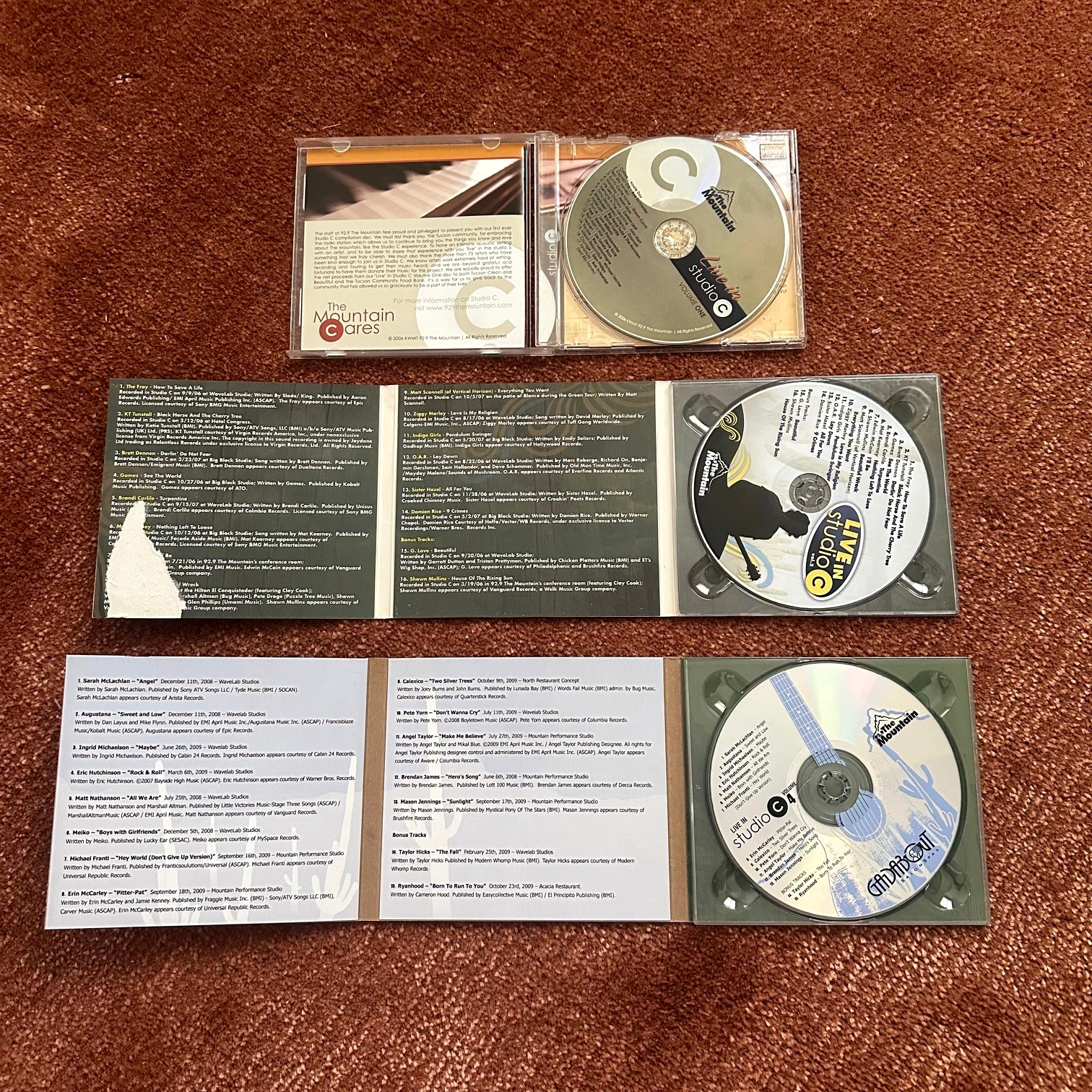 Live In Studio C - 92.9 The Mountain CD Compilations - Volumes 1 2 4