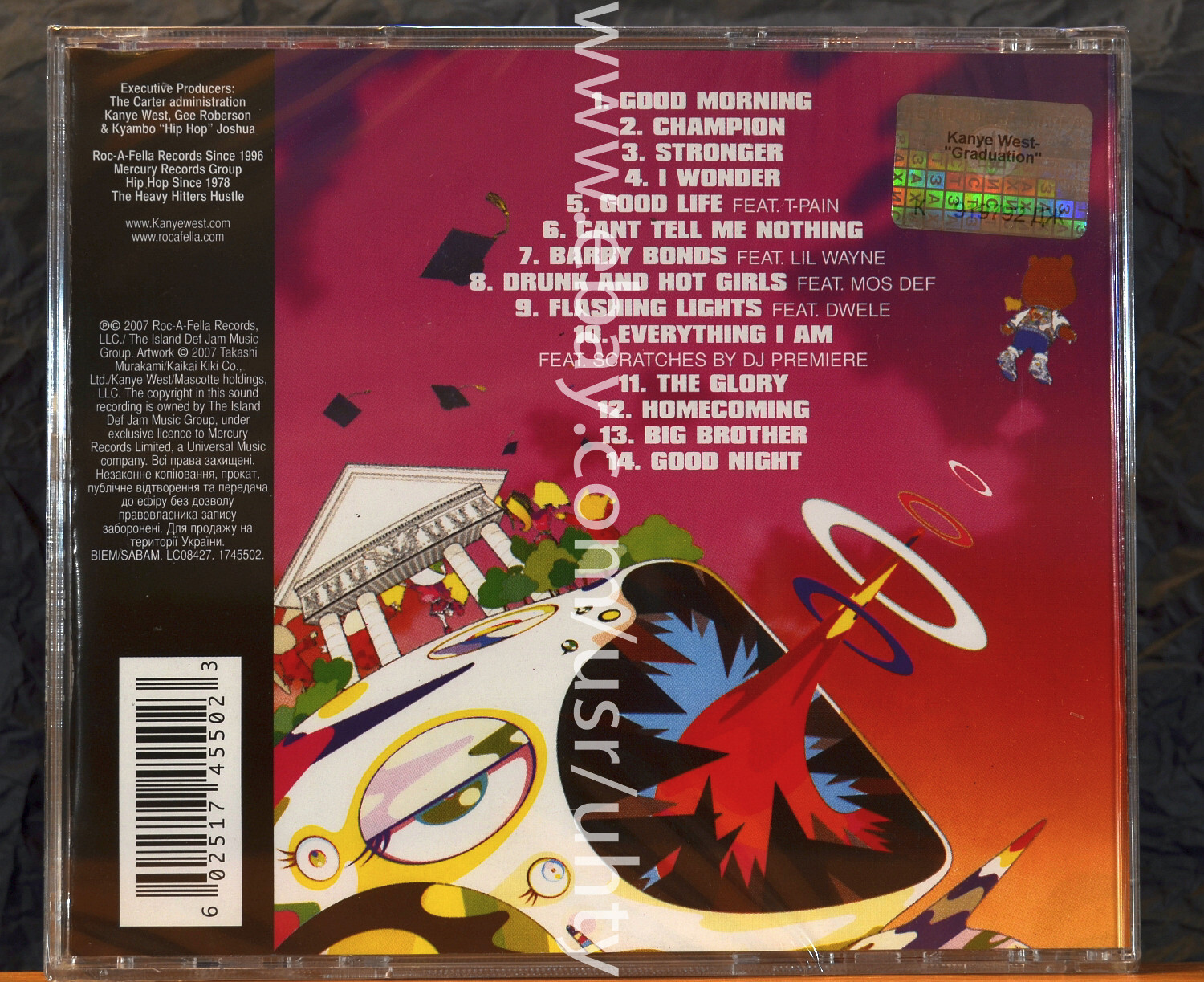 KANYE WEST GRADUATION 2007 RARE UKR ORIGINAL CD CHIPMUNK SOUL ELECTROPOP HIP HOP