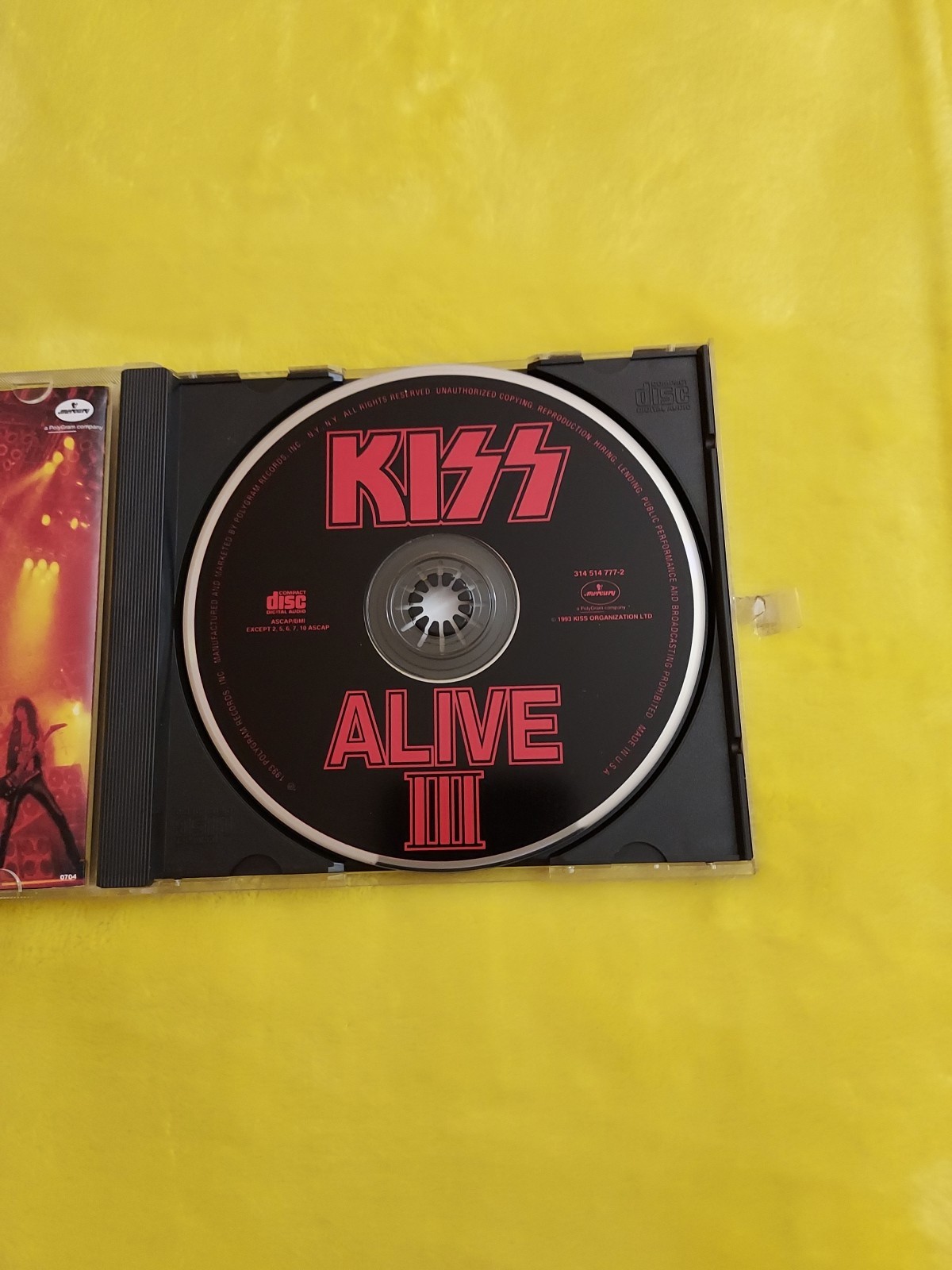 Kiss Alive III CD 1993 PolyGram SIGNED BY BRUCE KULICK RARE MINT