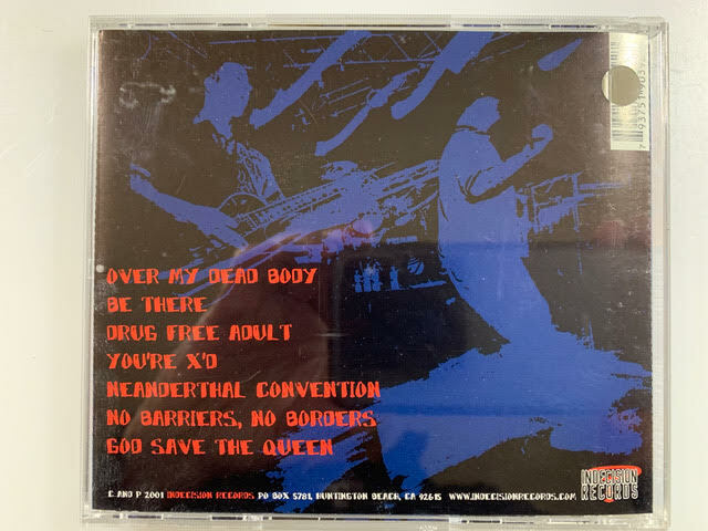 OVER MY DEAD BODY : No Runners CD 1st Edition Promo 2001 INDECISION RECORDS