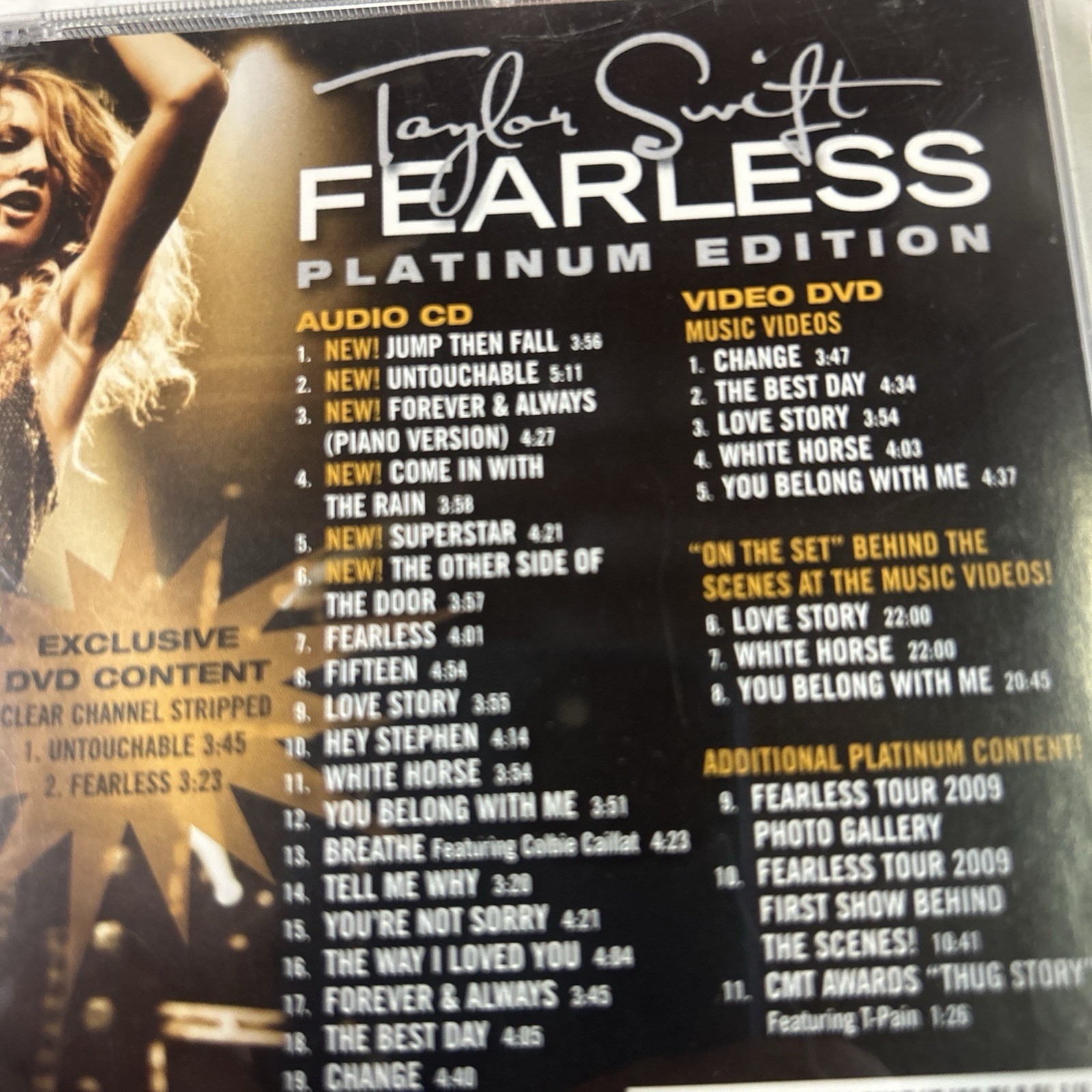 Taylor Swift - Fearless CD DVD SET Platinum Edition