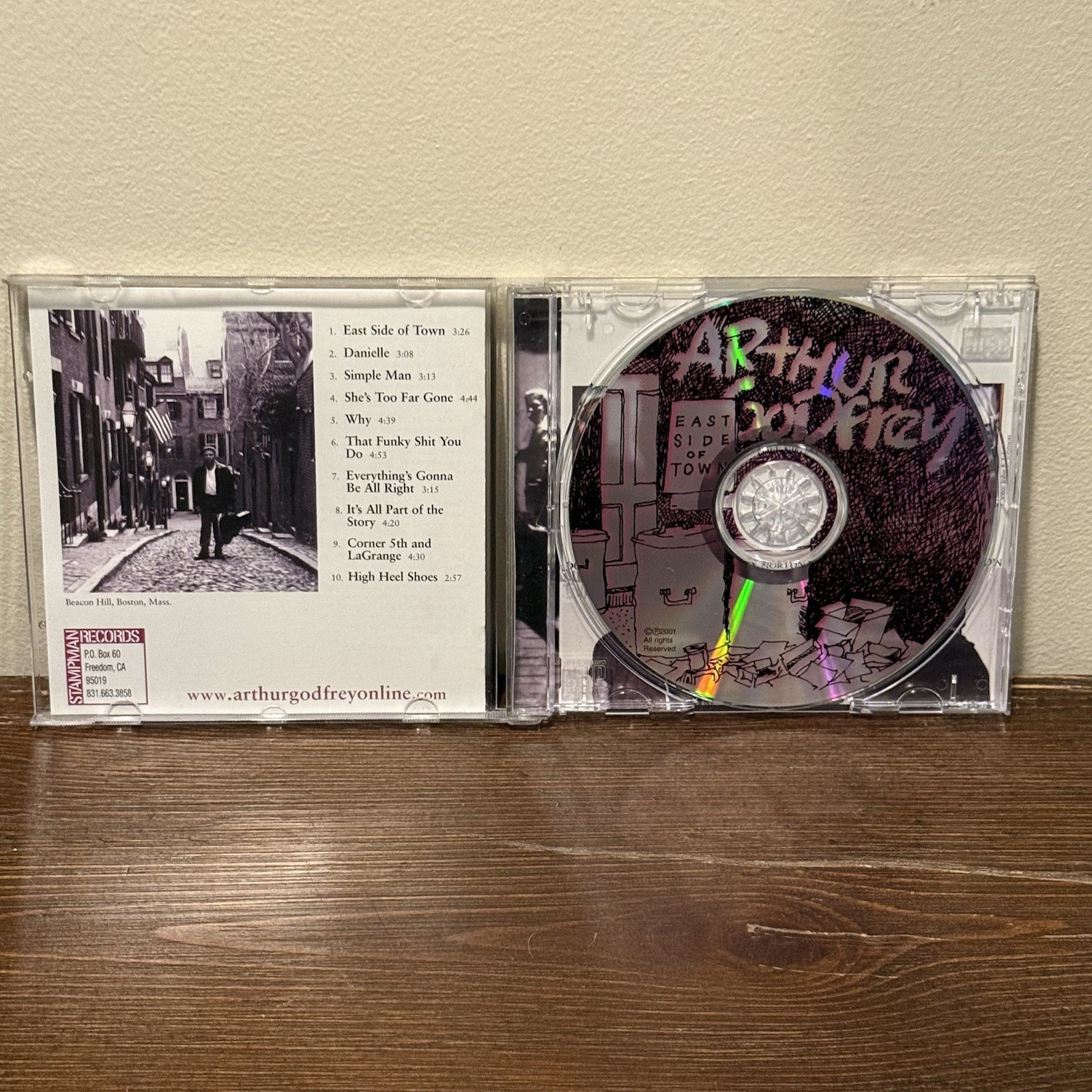 East Side of Town, Arthur Godfrey (CD, 2001) Stampman Records, Blues Rock Indie