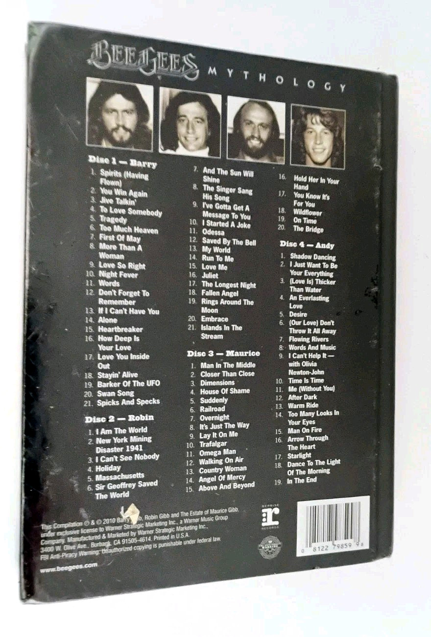 Bee Gees "Mythology" Brand New 2010 50th Anniversary 4 CD Box Set! Still Sealed!