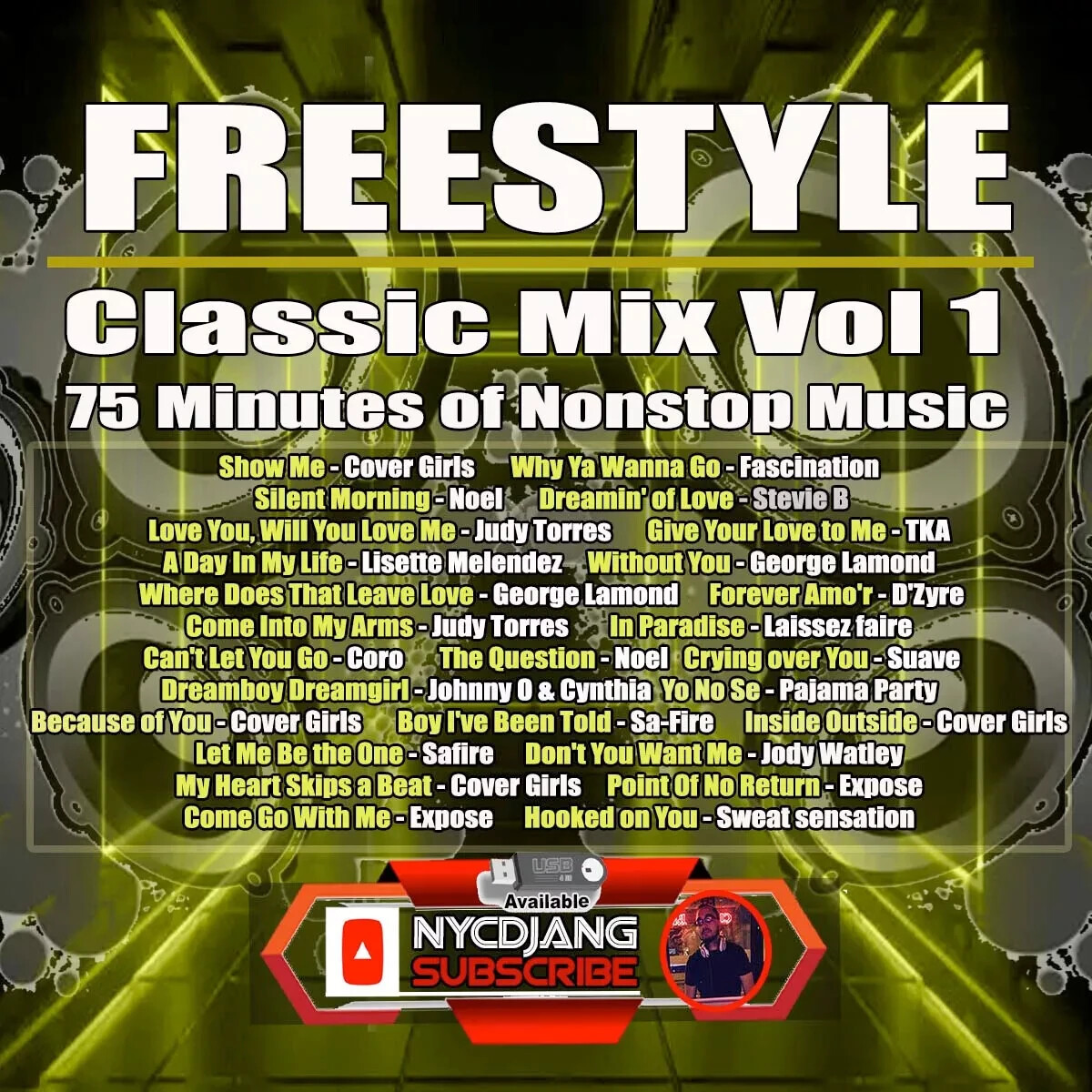 4 CD'S 90's Freestyle Classic Mix : Vol 1, 2, 3, & 4 Nonstop Music NYCDJANG