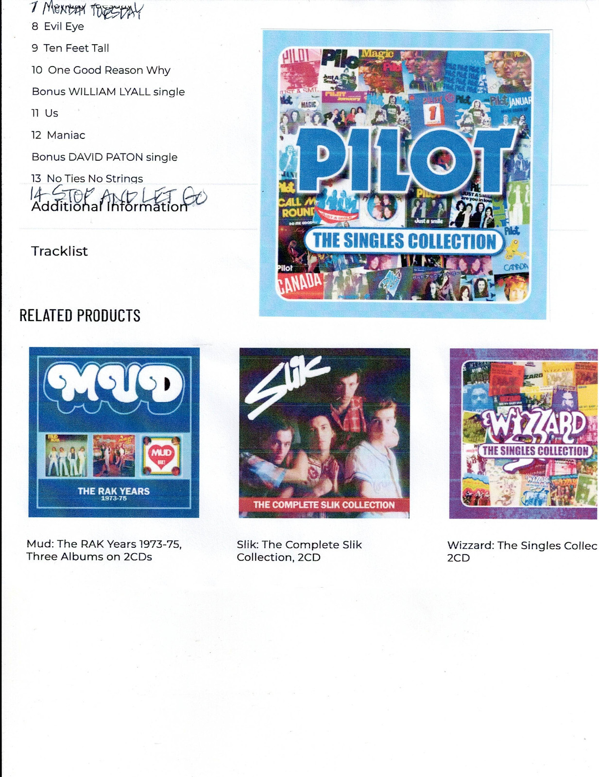 PILOT - THE SINGLES COLLECTION (2CD 2025) NEW*31 TRACKS*