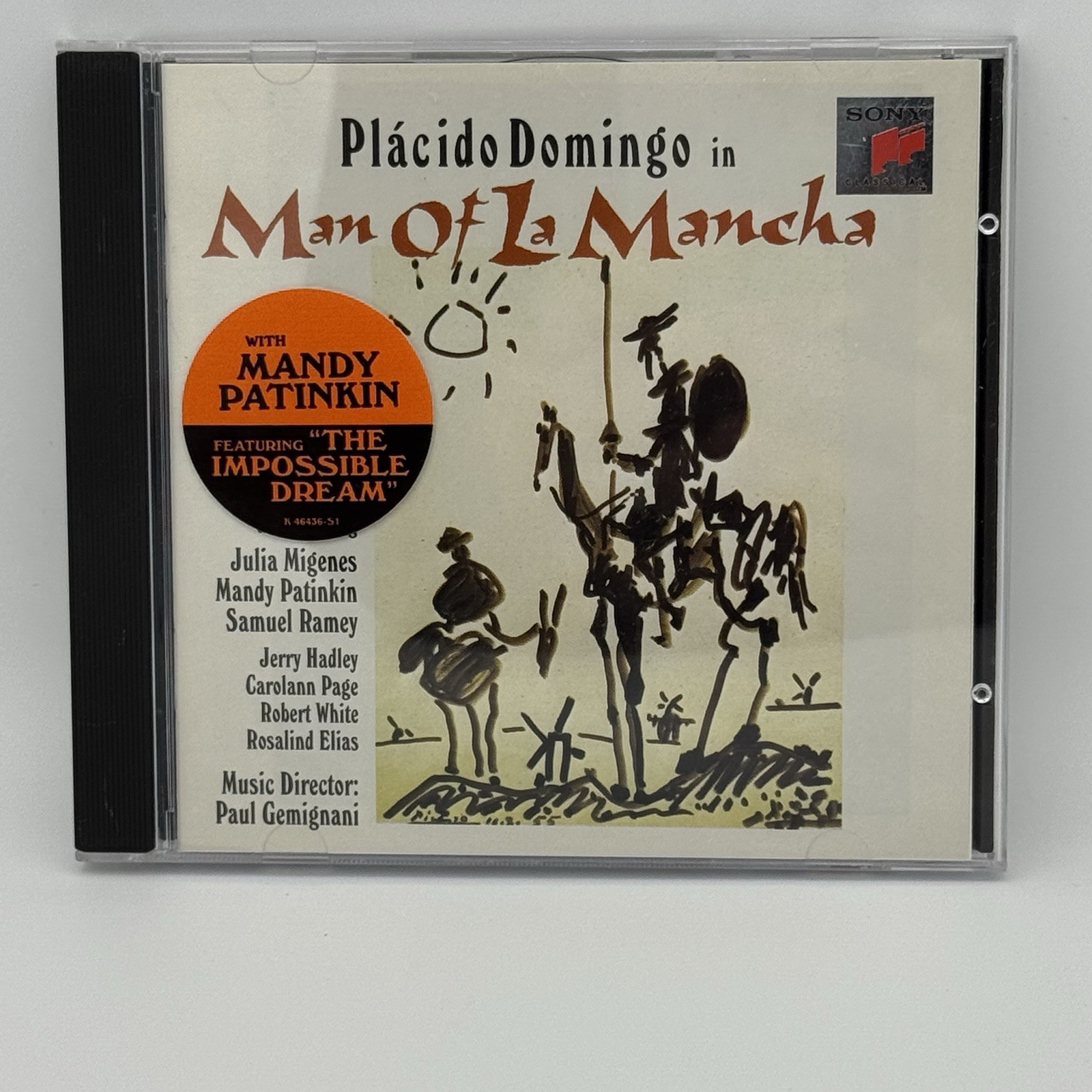 Leigh: Man of La Mancha by Plácido Domingo 1996 (Tenor Vocals) (CD) VGC