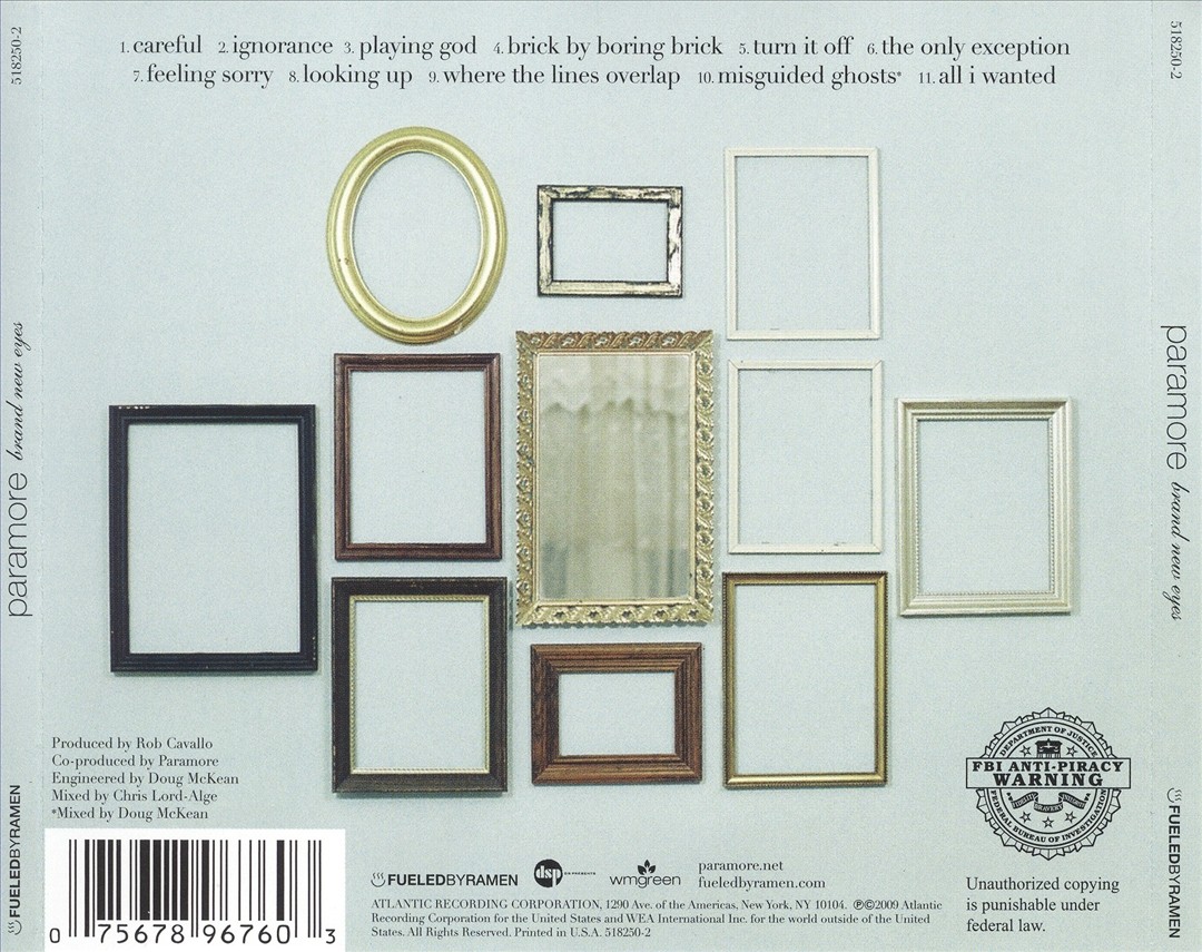 PARAMORE BRAND NEW EYES NEW CD