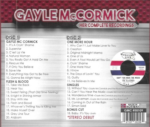 PRE-ORDER Gayle McCormick - Her Complete Recordings: It's A Cryin' Shame [New CD