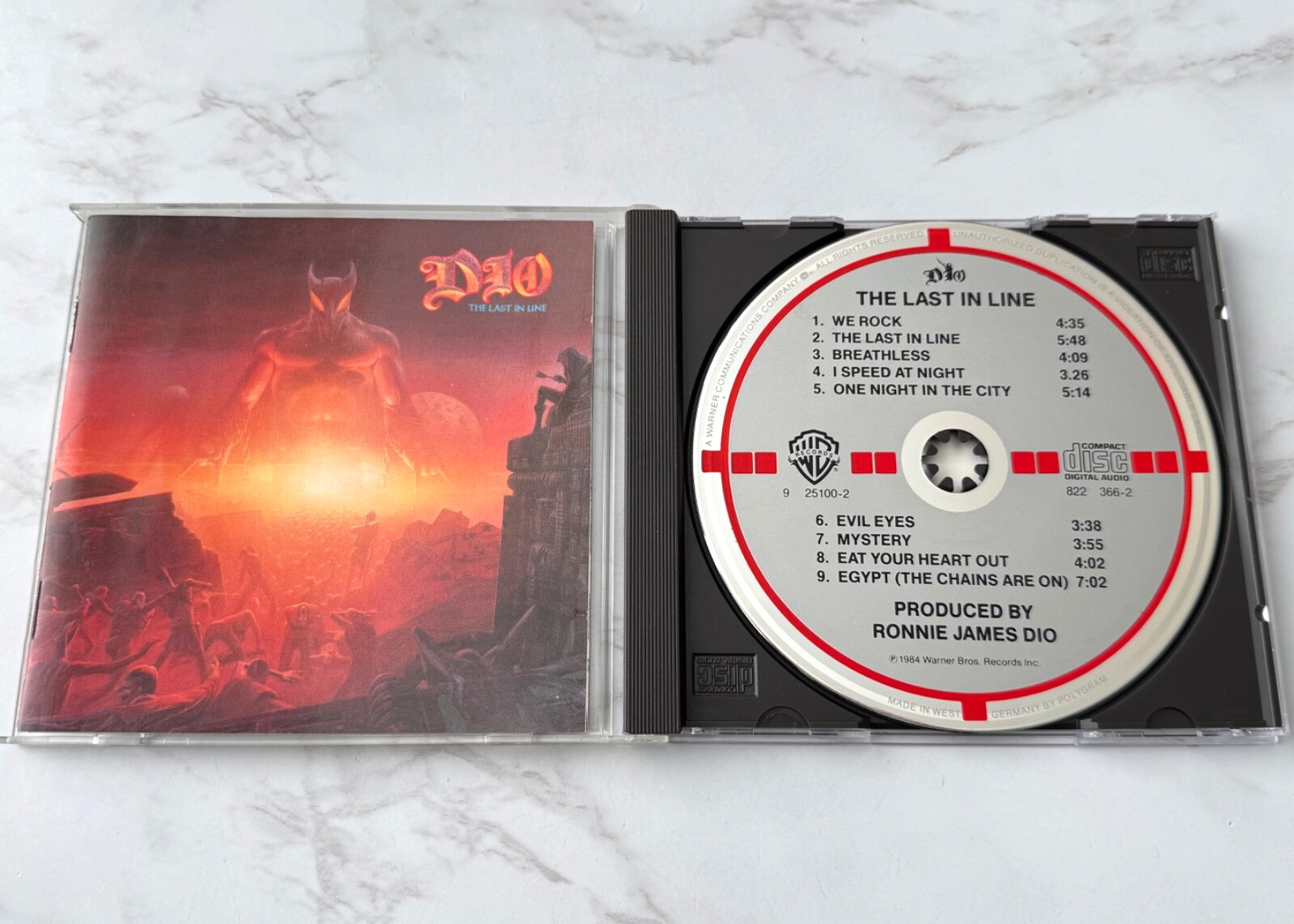 Dio The Last In Line CD TARGET DISC! WEST GERMANY Warner 9 25100-2 Rainbow RARE!
