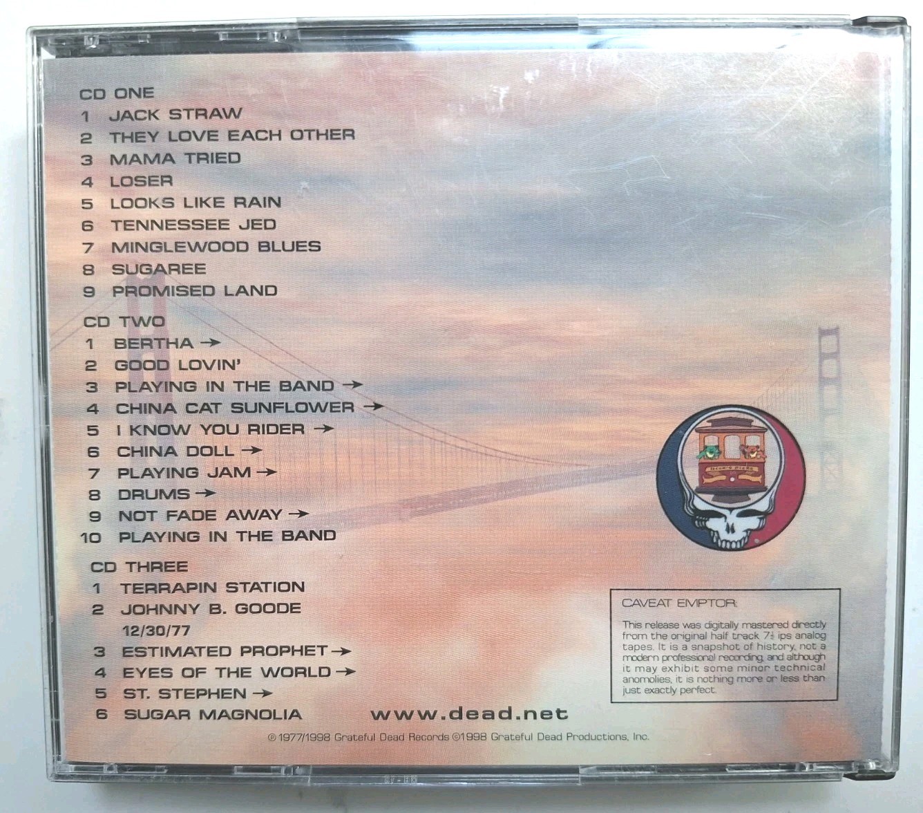 Grateful Dead - Dick's Picks Volume Ten (3CD) Grateful Dead Records Very Good+