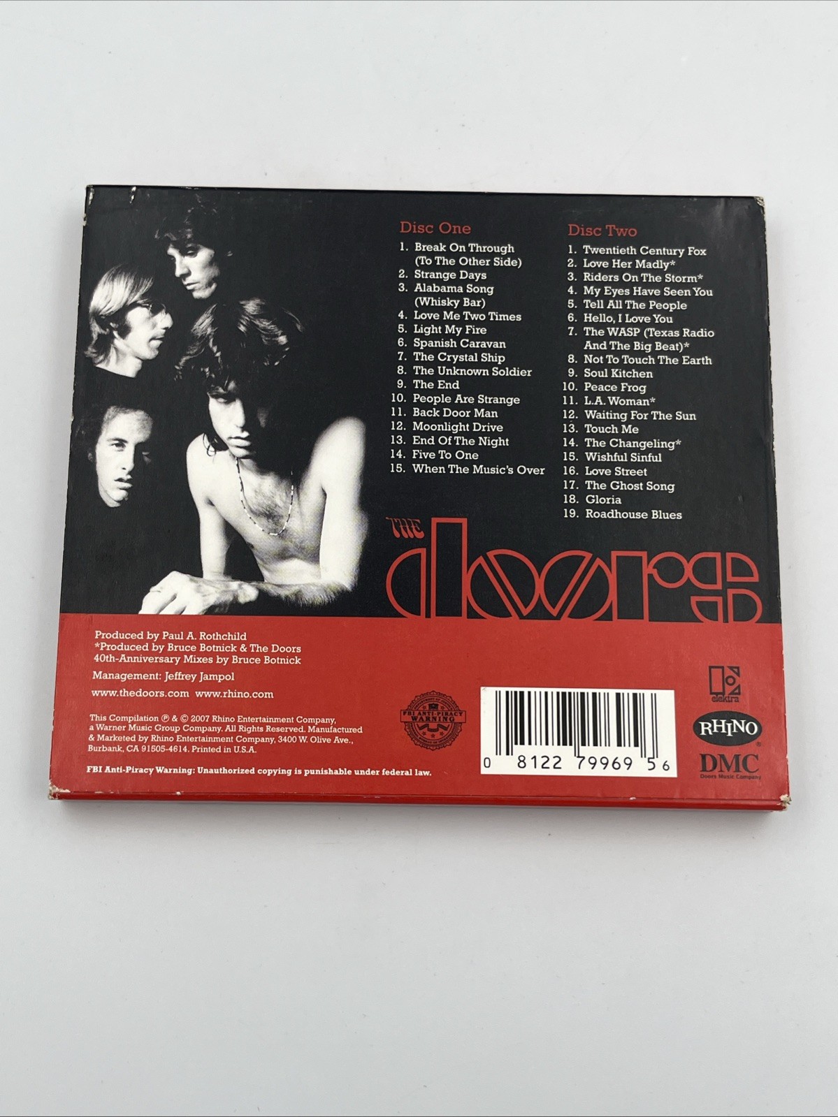 The Doors The Very Best Of The Doors 2 Disc CD 2007 Rhino w/ Slipcover