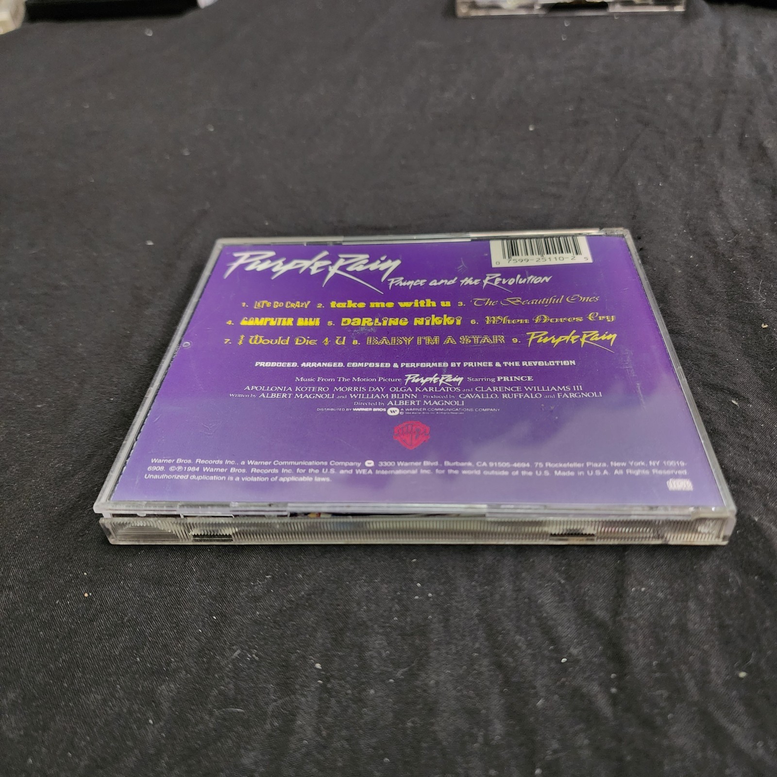 Prince and the Revolution Purple Rain CD Album 1984 Jewel Case