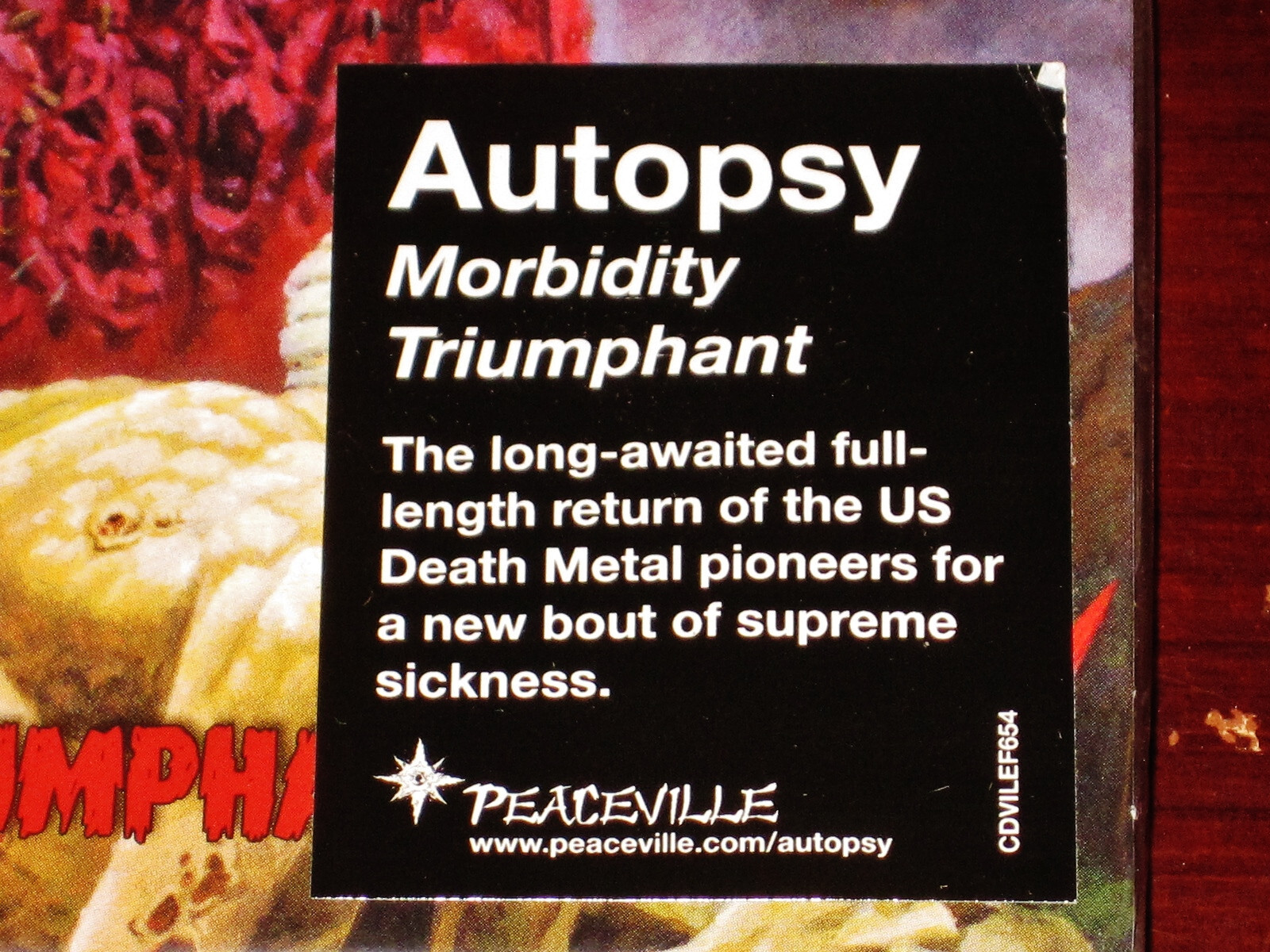 Autopsy: Morbidity Triumphant CD 2022 Peaceville Germany Slipcase CDVILEF654 NEW