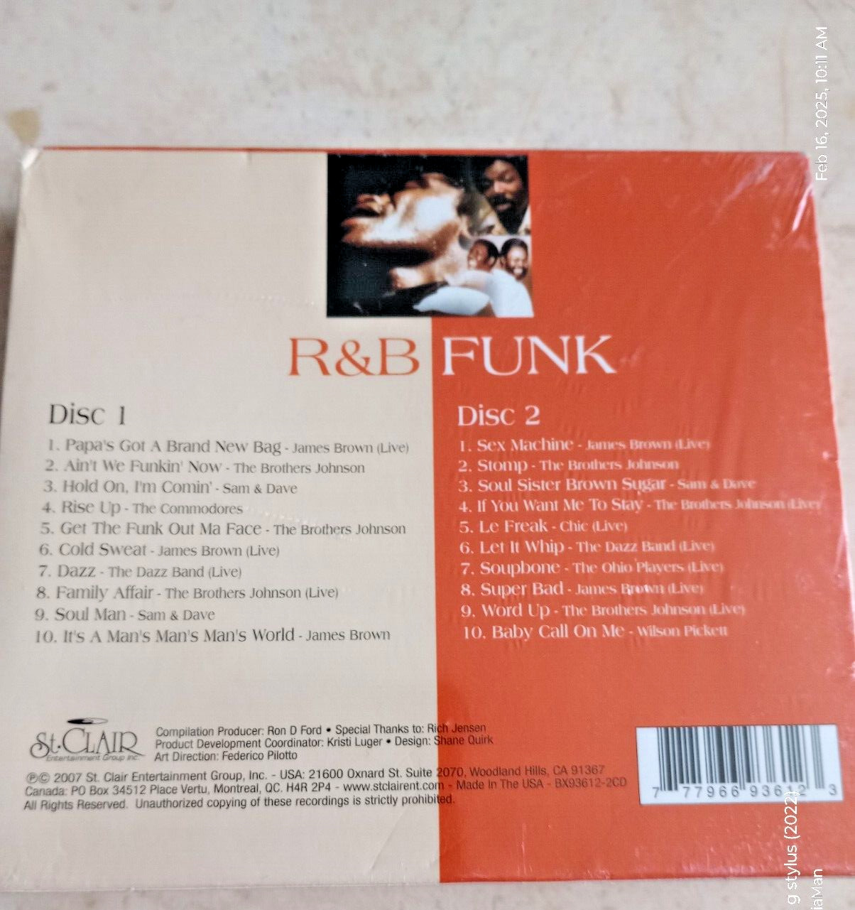 SEALED ST CLAIR 2007 R&B FUNK 2 DISC CD SET JAMES BROWN WILSON PICKETT SAM&DAVE