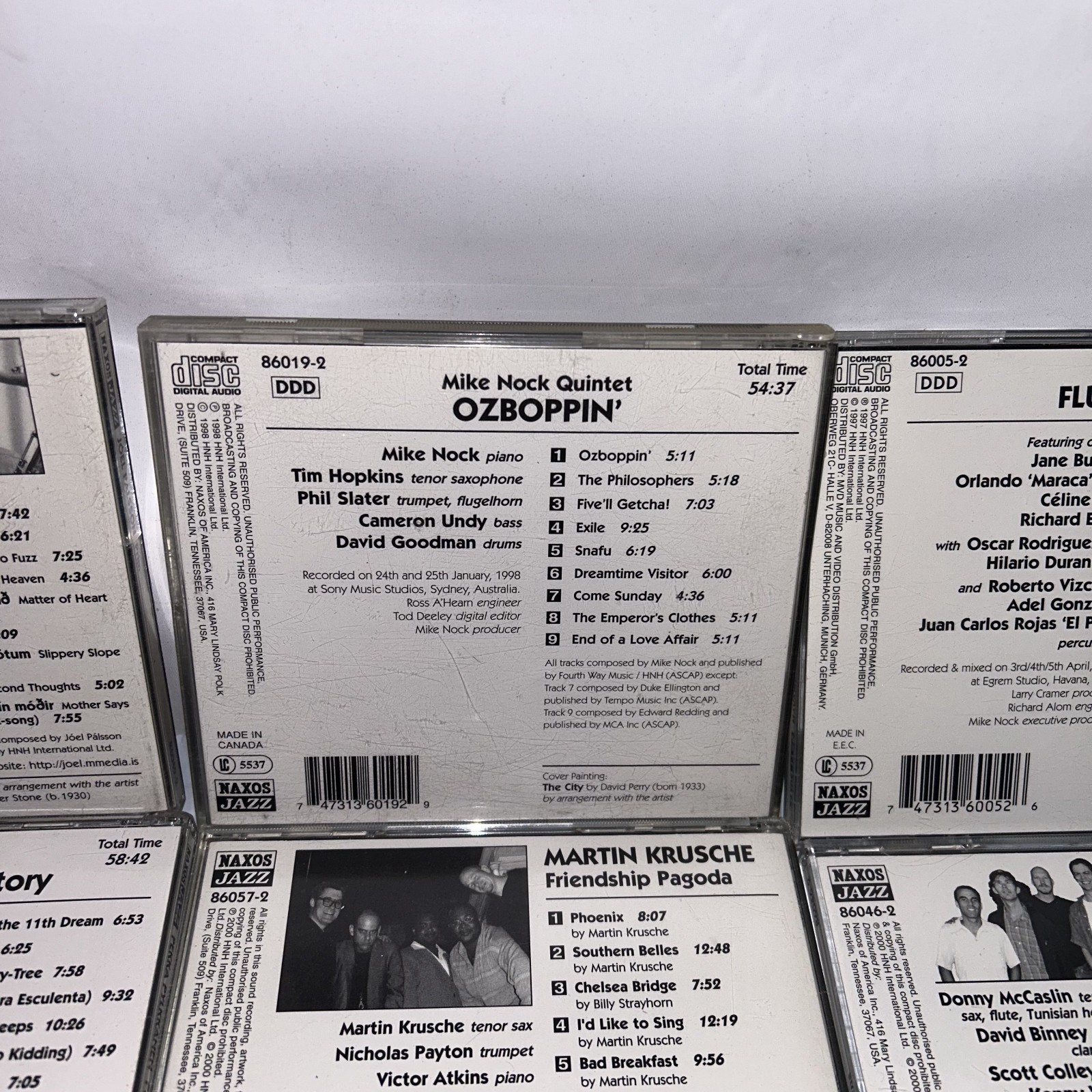 Naxos Jazz CD Lot of 10 - European Collection Palsson Nock Krusche Ross Carrier