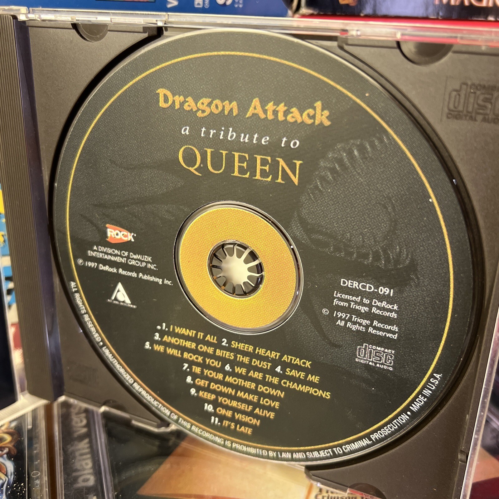 Dragon Attack Queen Tribute 1997 CD Marty Friedman Yngwie Jake E Lee Metal Comp