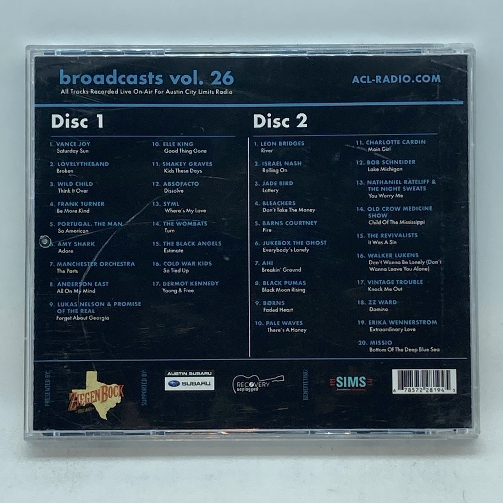 Austin City Limits Radio Broadcasts [Volume 26] 2-CD Austin 93.3 FM 107.1 KGSR