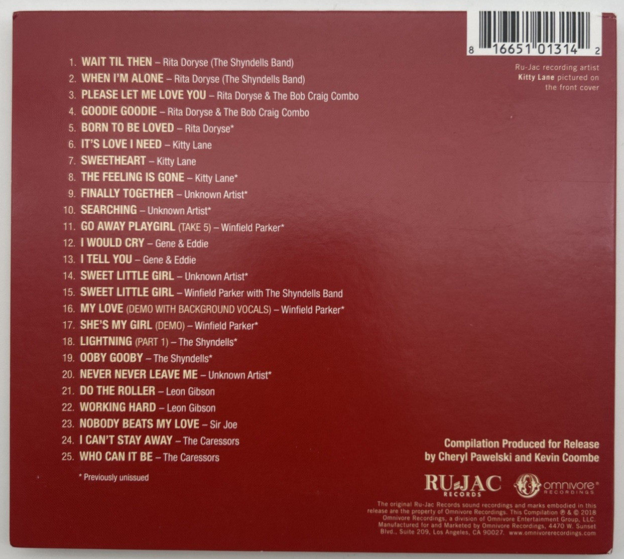 "The Soul Of Baltimore: The Ru-Jac Records Story 1963-1980" 4xCD 2018