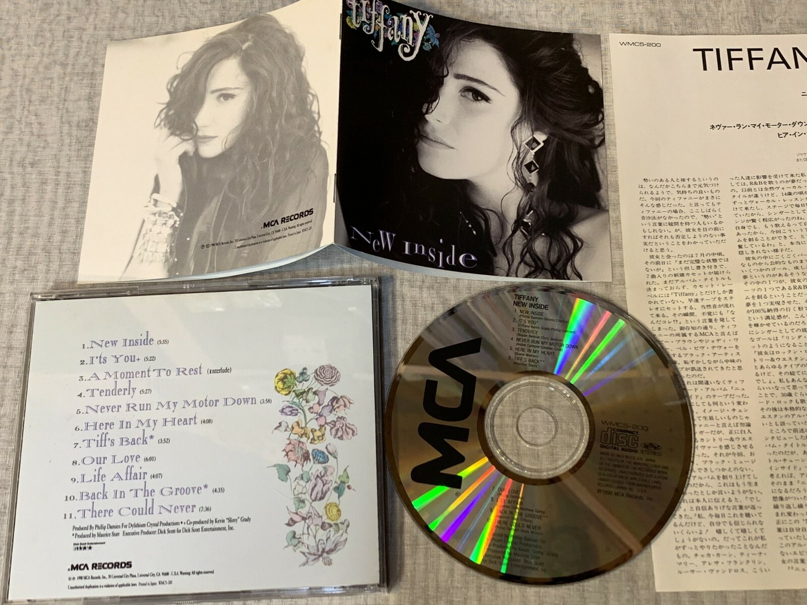 TIFFANY New Inside JAPAN CD WMC5-200 w/ PS + INSERT 1990 issue Free S&H/P&P