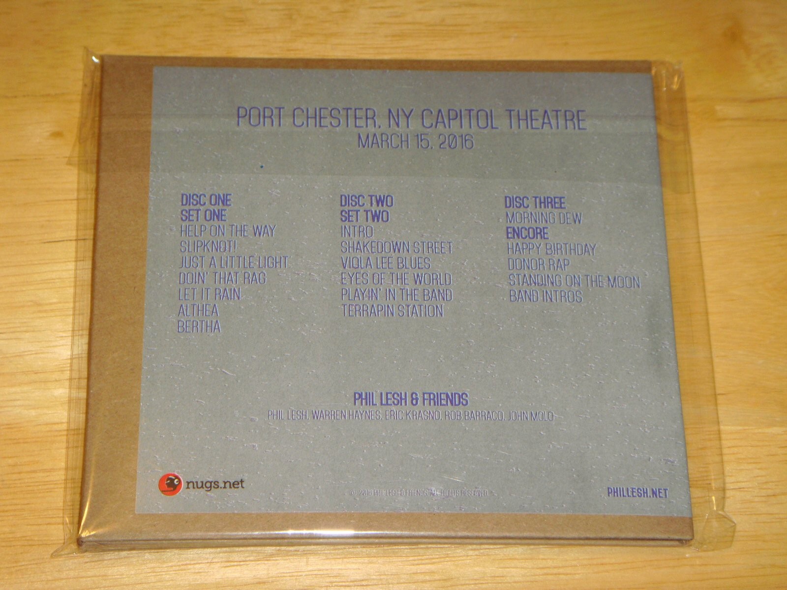 Phil Lesh 76th Birthday LIVE 3/15/2016 Capitol Theatre NY 3 CD NEW grateful dead