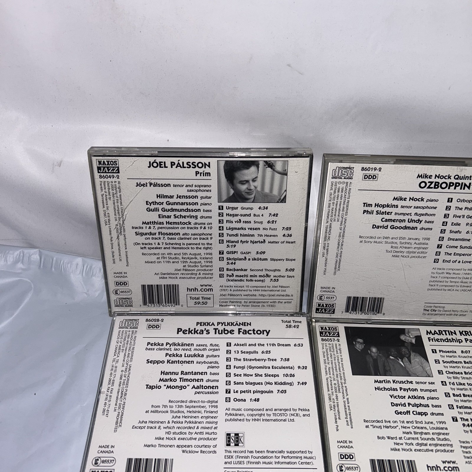 Naxos Jazz CD Lot of 10 - European Collection Palsson Nock Krusche Ross Carrier