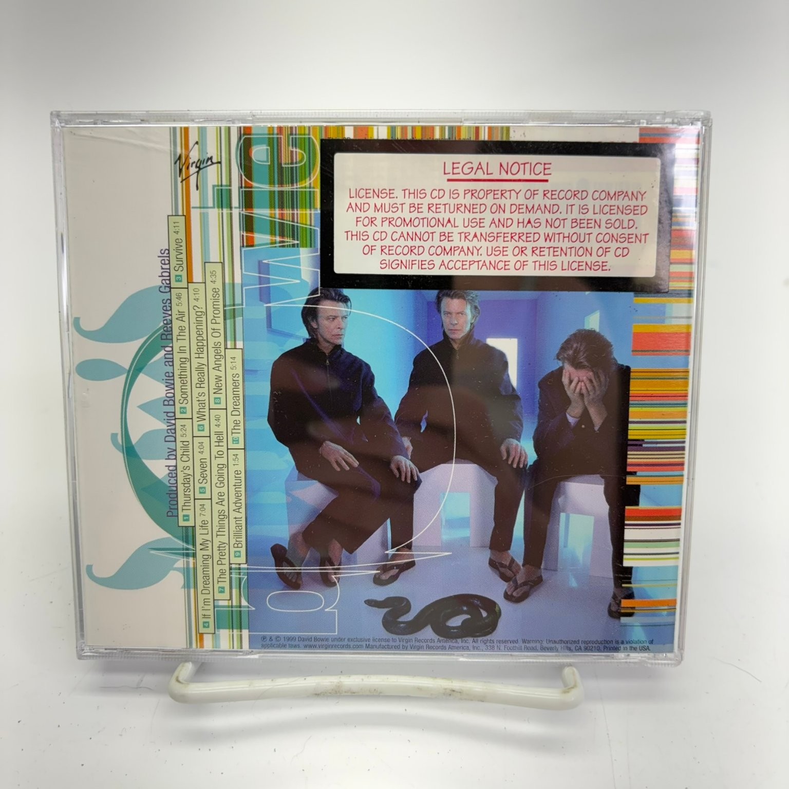 David Bowie – hours... CD 1999 PROMO Rock Pop Virgin Records