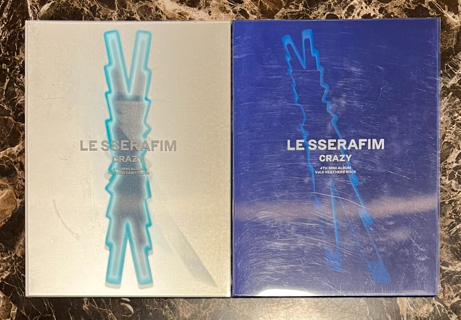 Le Sserafim - 4th Mini Album "Crazy" (Exclusive, Vol. 2 and 3 Ver. CDs) - VG