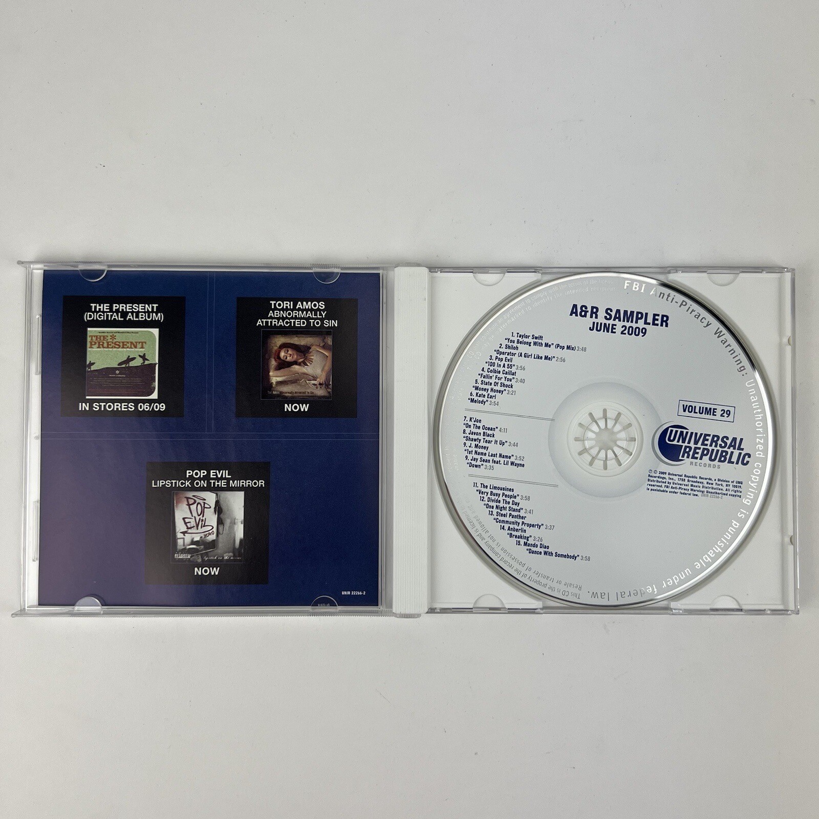 Lot of 4 Rare - Universal Republic Records A&R Music Sampler CDs - 2008/2009
