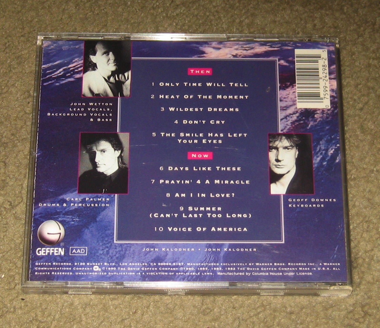 Asia - Then & Now (CD, 1990, Geffen Records)