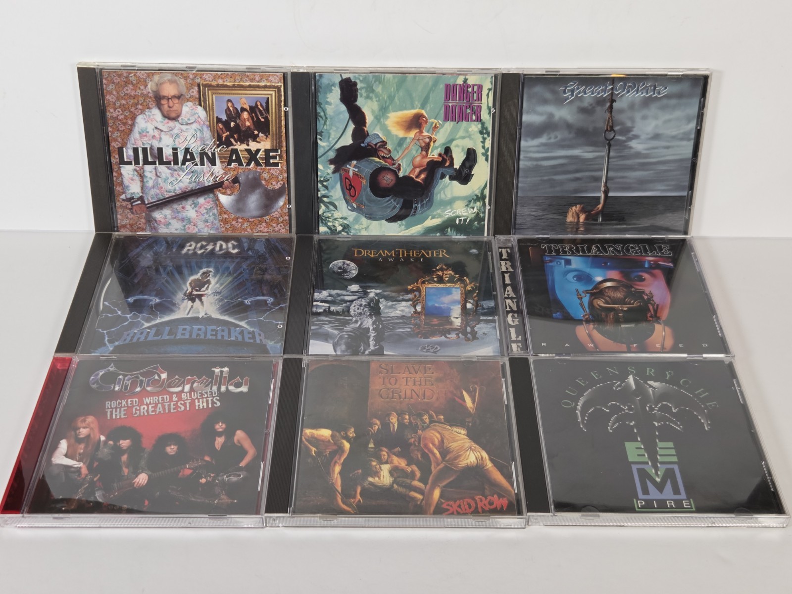 Heavy/ Glam Metal 9 CDs Lot • Lilliam Axe, Great White, Skid Row, Dream Theater