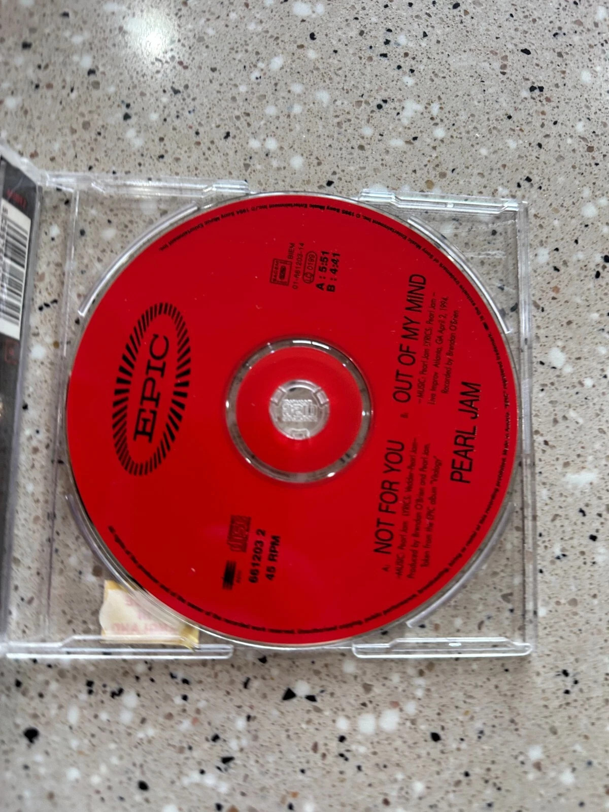 Pearl Jam – Not For You CD EP 45 RPM Import Alt Rock Grunge