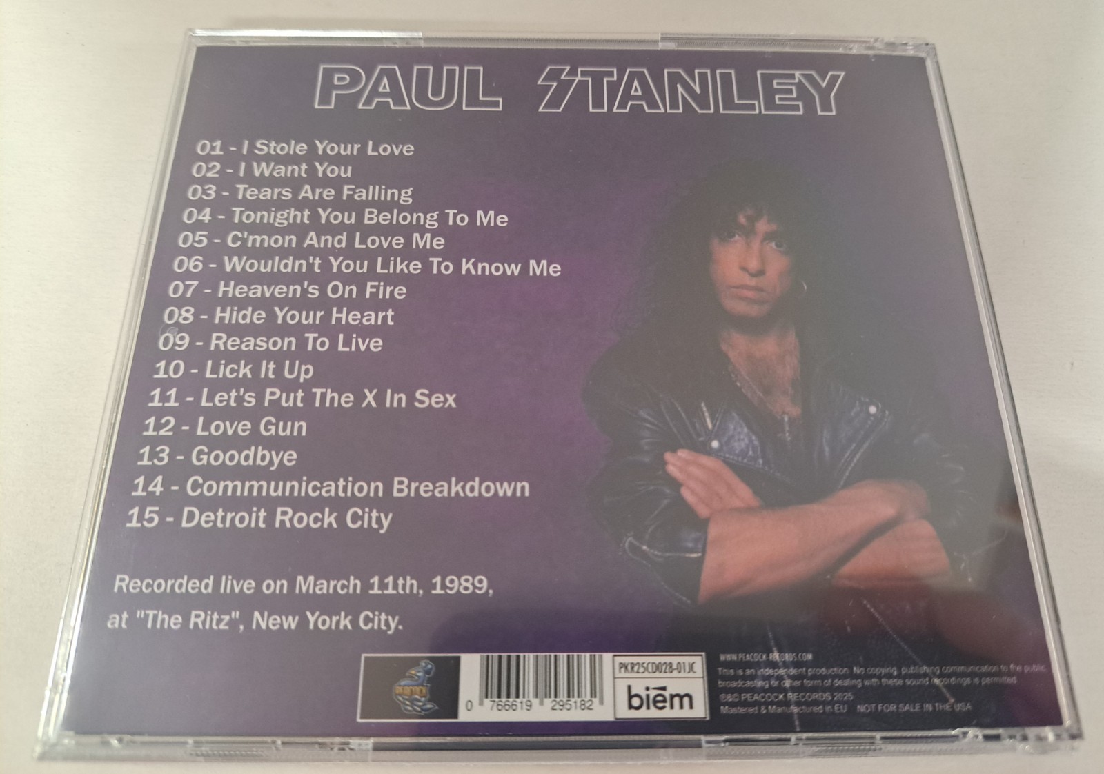 Paul Stanley Live At The Ritz New CD Hard Rock KISS