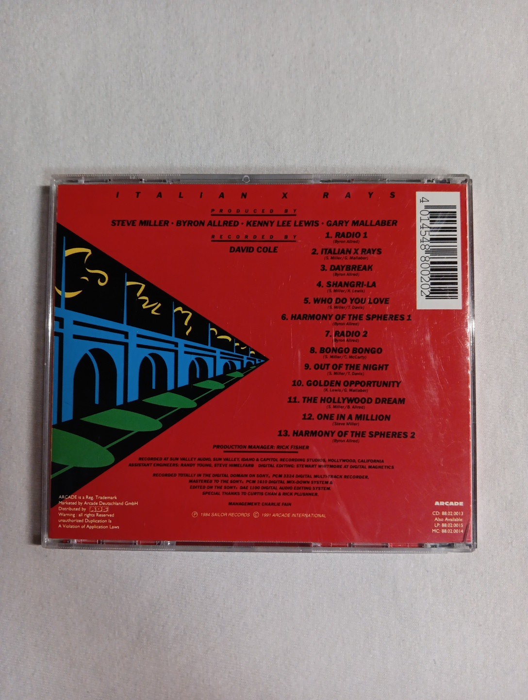 Steve Miller Band - Italian X Rays (CD, 1991) France Import Rare - EX
