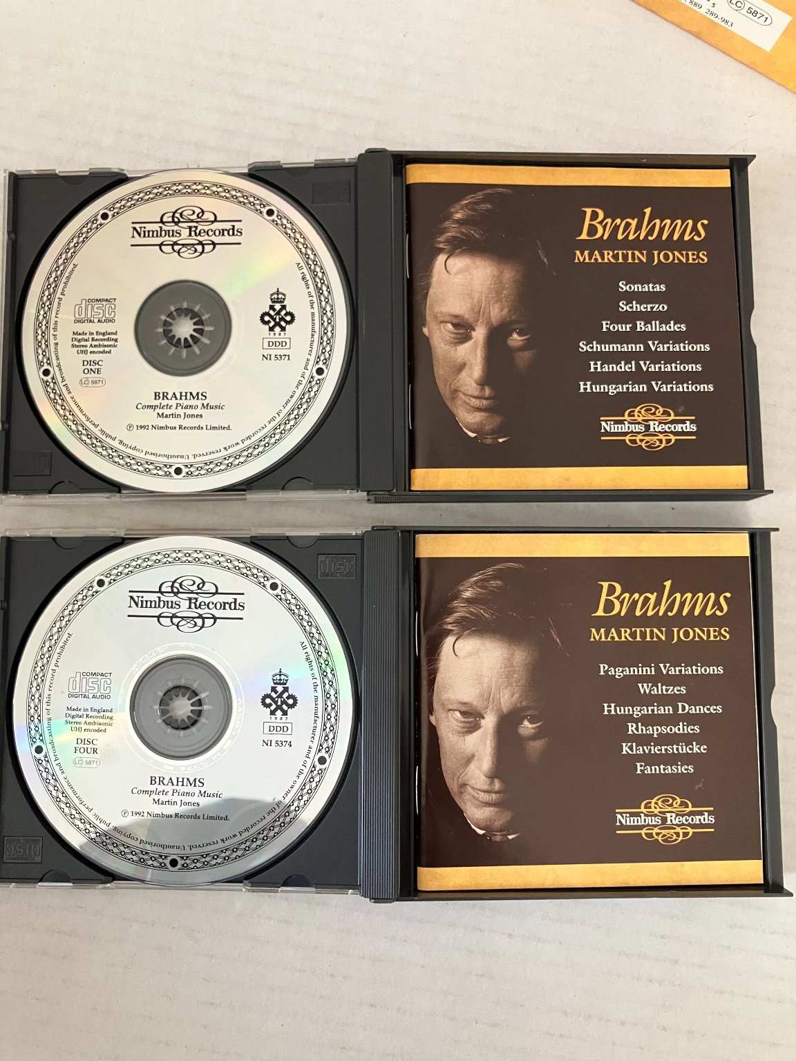 Brahms – Complete Piano Music CD 1992 Limited Edition Classical Nimbus Records