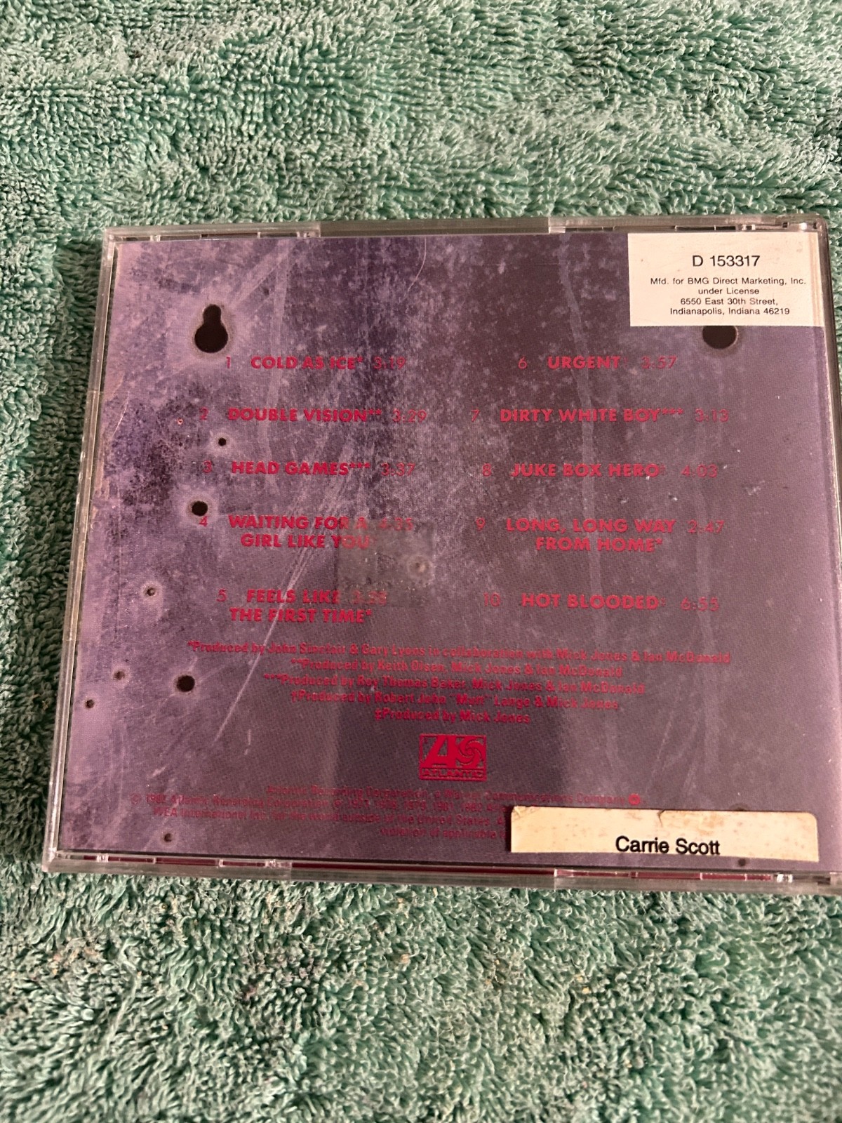 Records - By FOREIGNER -CD- Good Condition- C-10