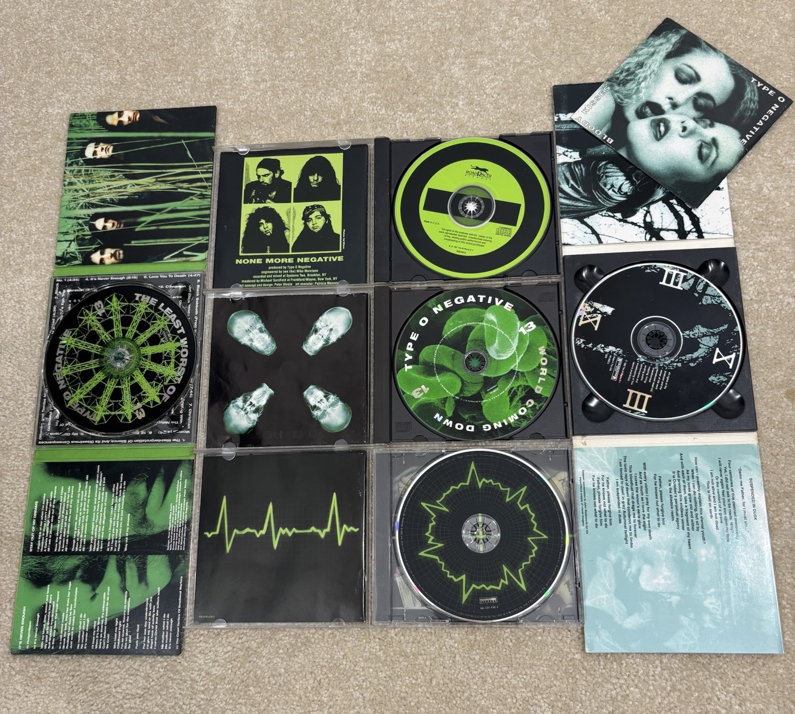 Mixed Lot Of 5 Type O Negative CDs Bloody Kisses Killing Me Coming Slow Deep
