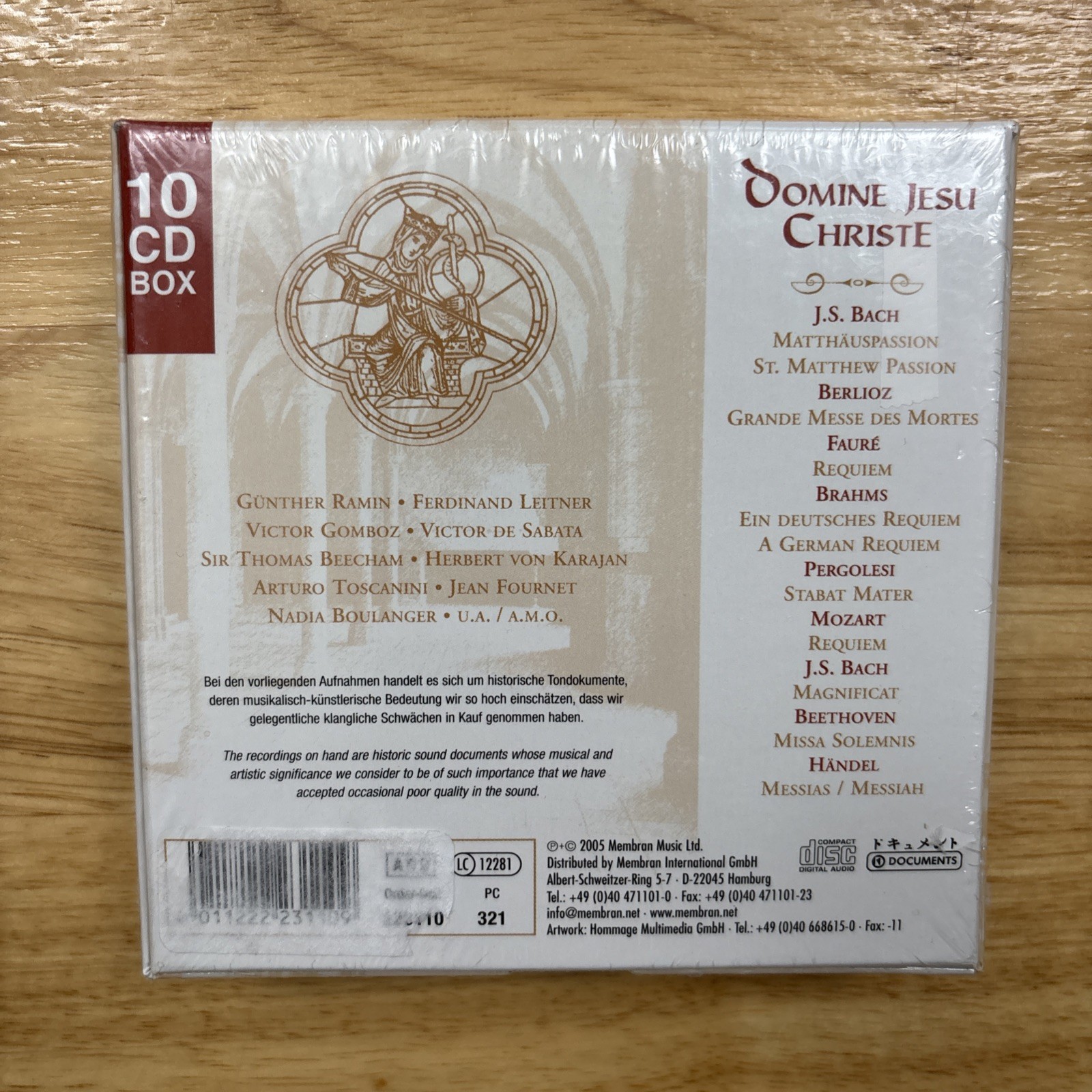 Domine Jesu Christe: The Great Religious Vocal Works (CD, 2005, 10 Disc) New