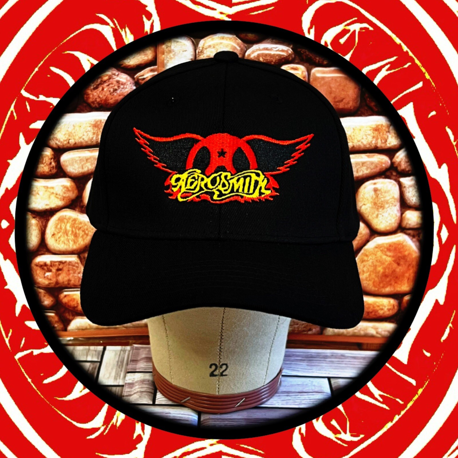 AEROSMITH GET YOUR WINGS EMBROIDERED BASEBALL CAP/ HAT 🤘ADJUSTABLE BACK