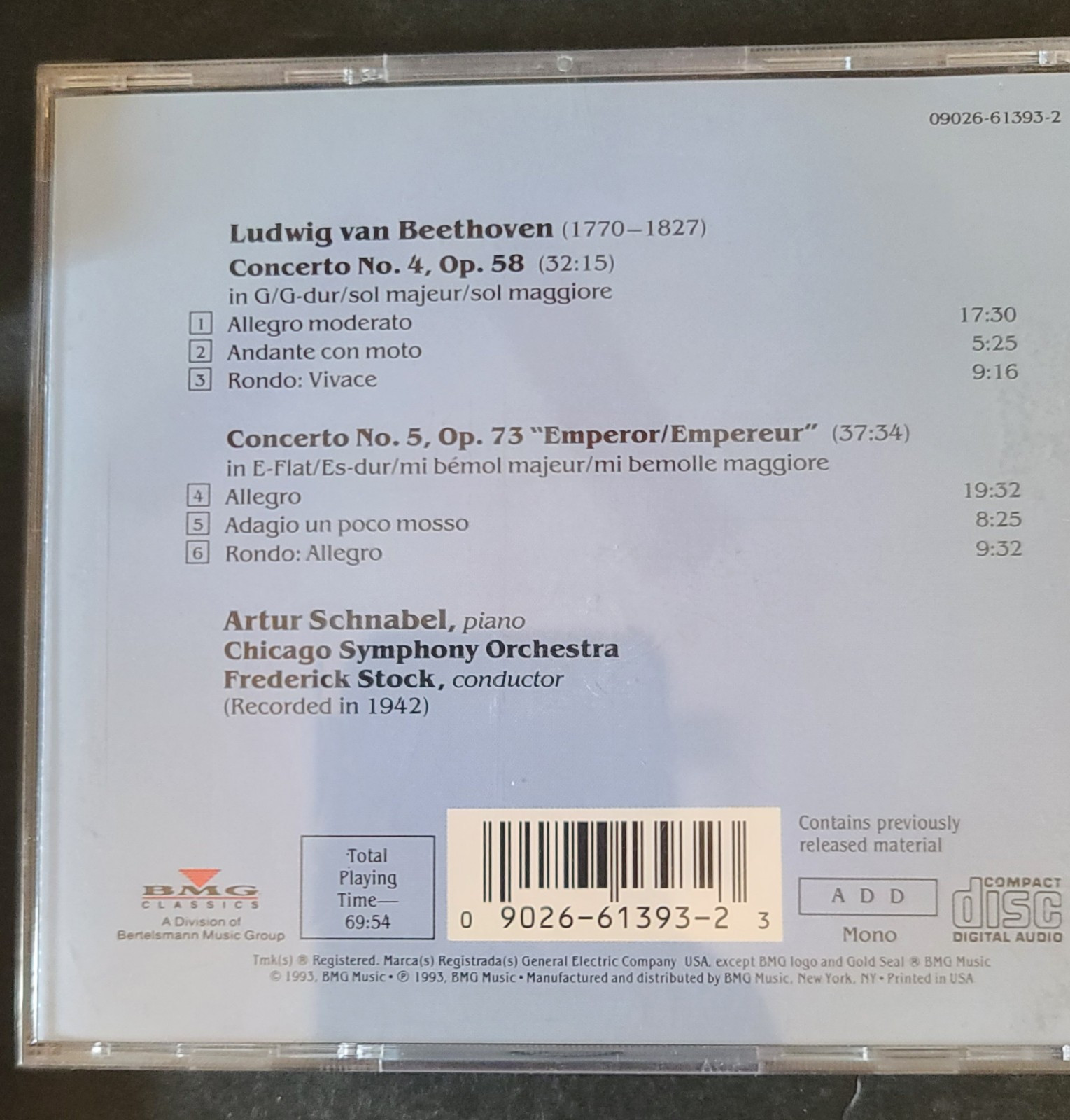Classical Music CD Lot - Beethoven 10 Cds #1 Kempff Barenboim Backhaus Schnabel+