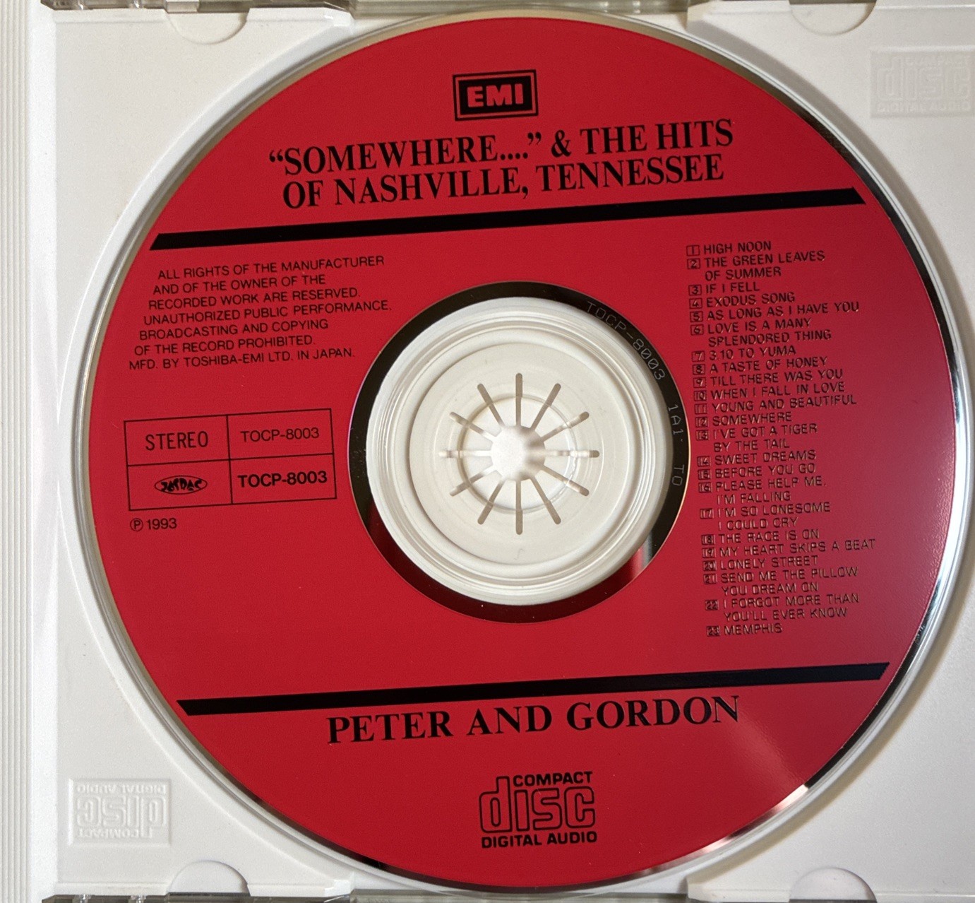 PETER & GORDON - Somewhere + The Hits Of Nashville Japan CD 1993 TOCP-8003 VG++