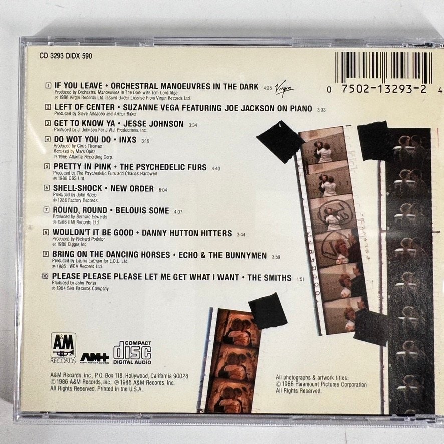 Pretty In Pink OST CD 1986 New Wave Pop Soundtrack A&M Records